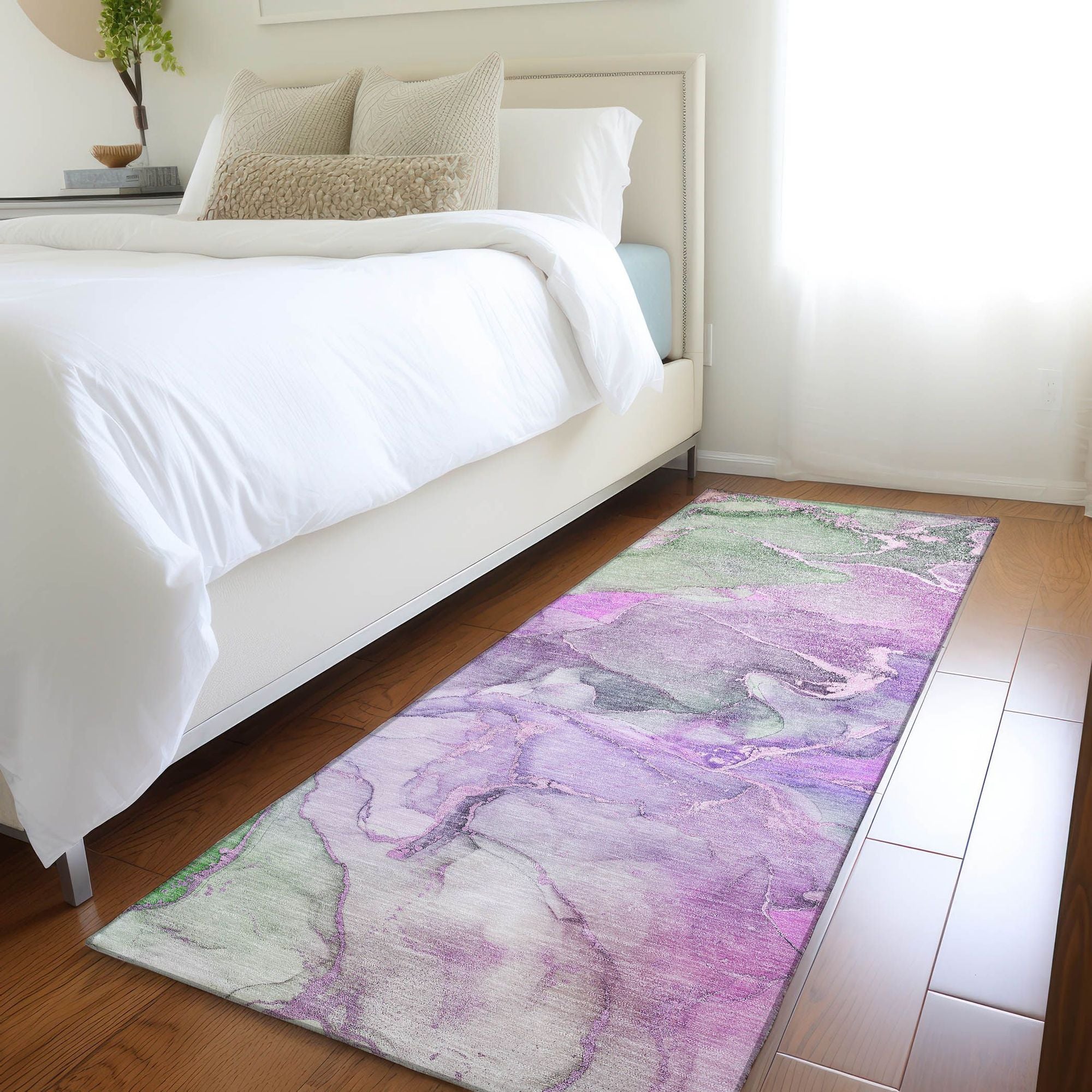 Machine Made ACN500 Purple Rugs