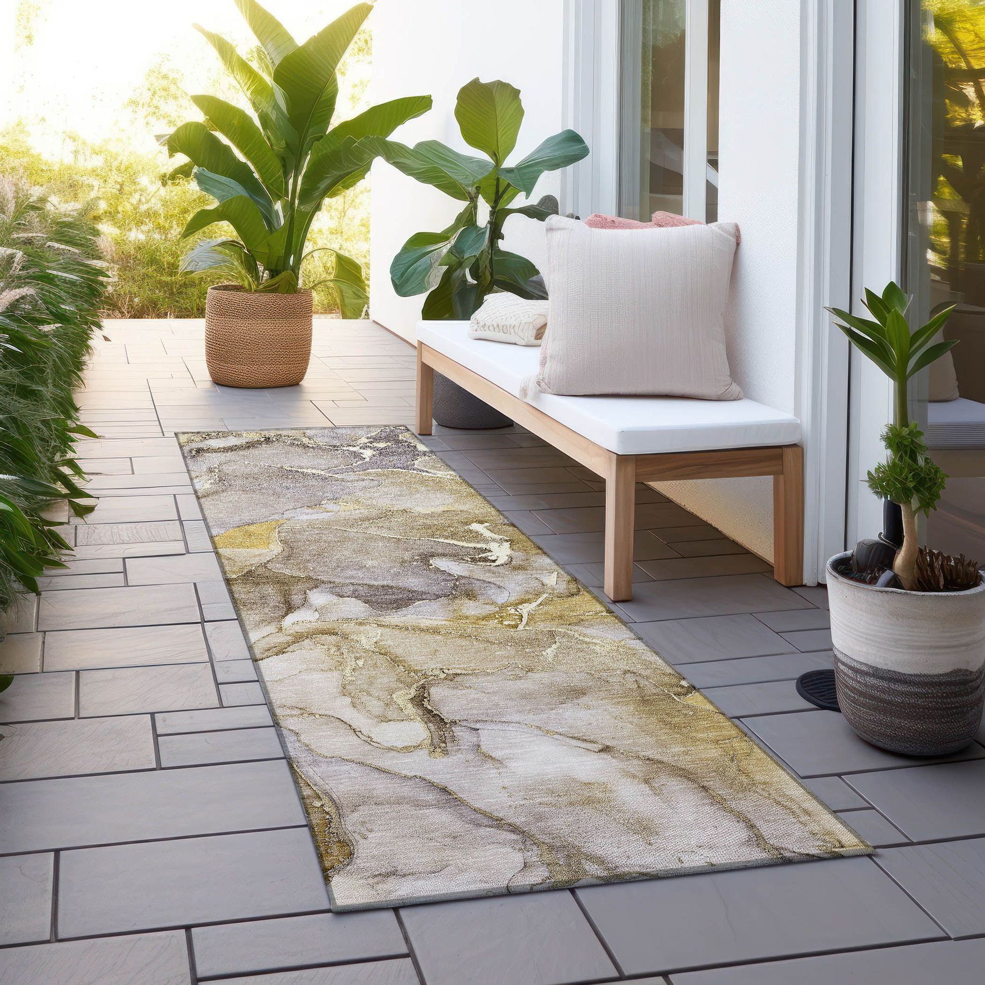 Machine Made ACN500 Taupe Brown Rugs