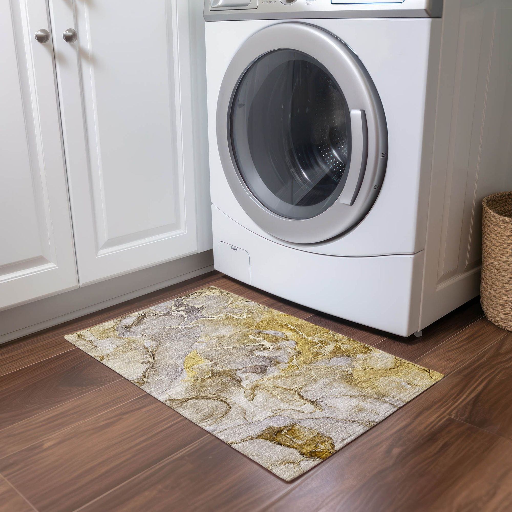Machine Made ACN500 Taupe Brown Rugs