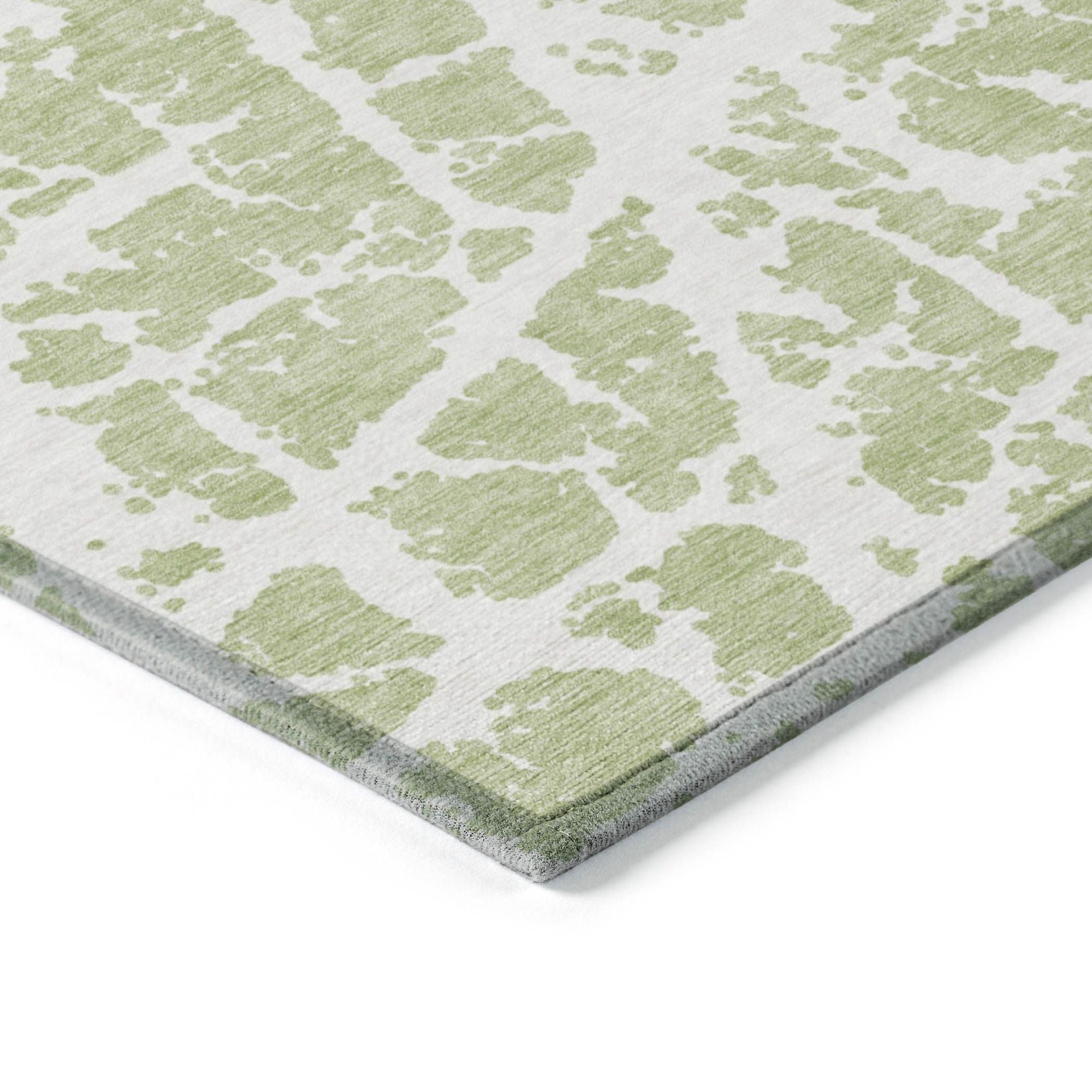 Machine Made ACN501 Aloe Green Rugs