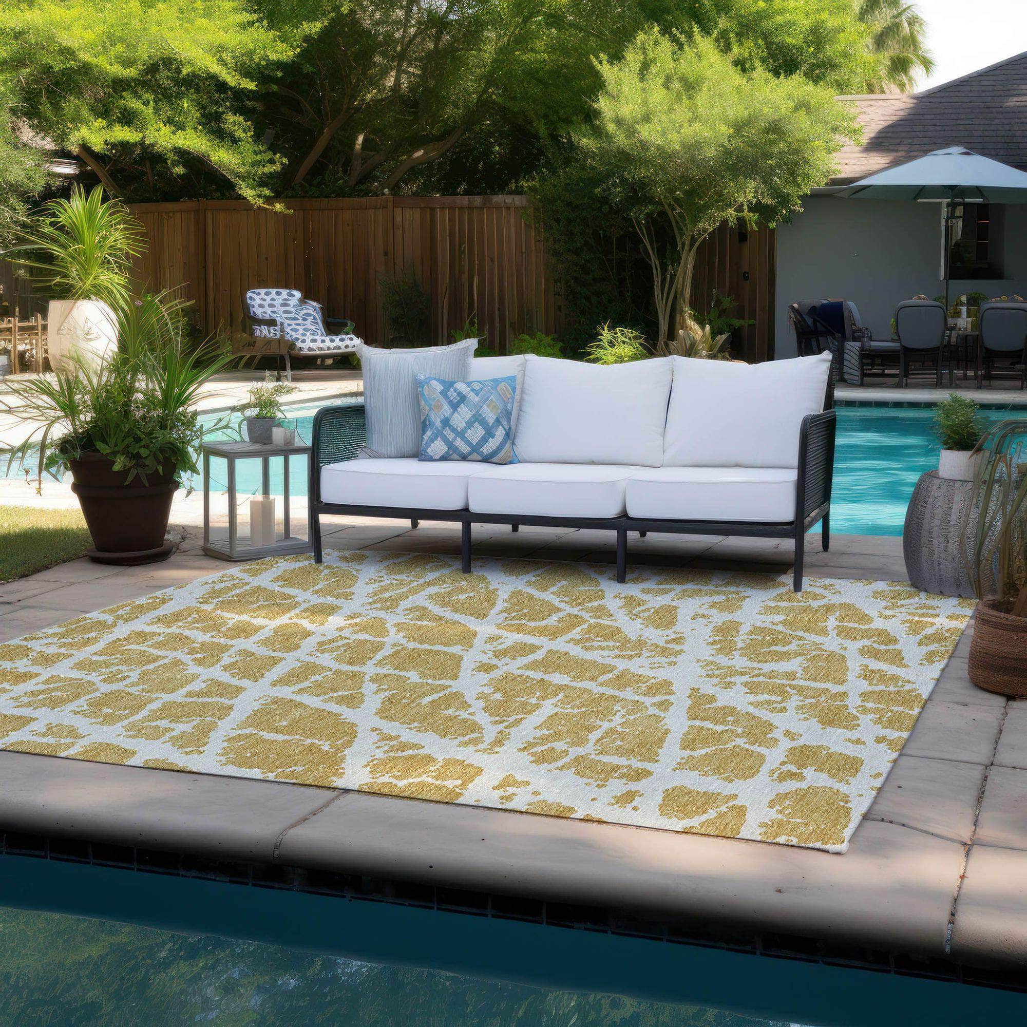 Machine Made ACN501 Gold Rugs