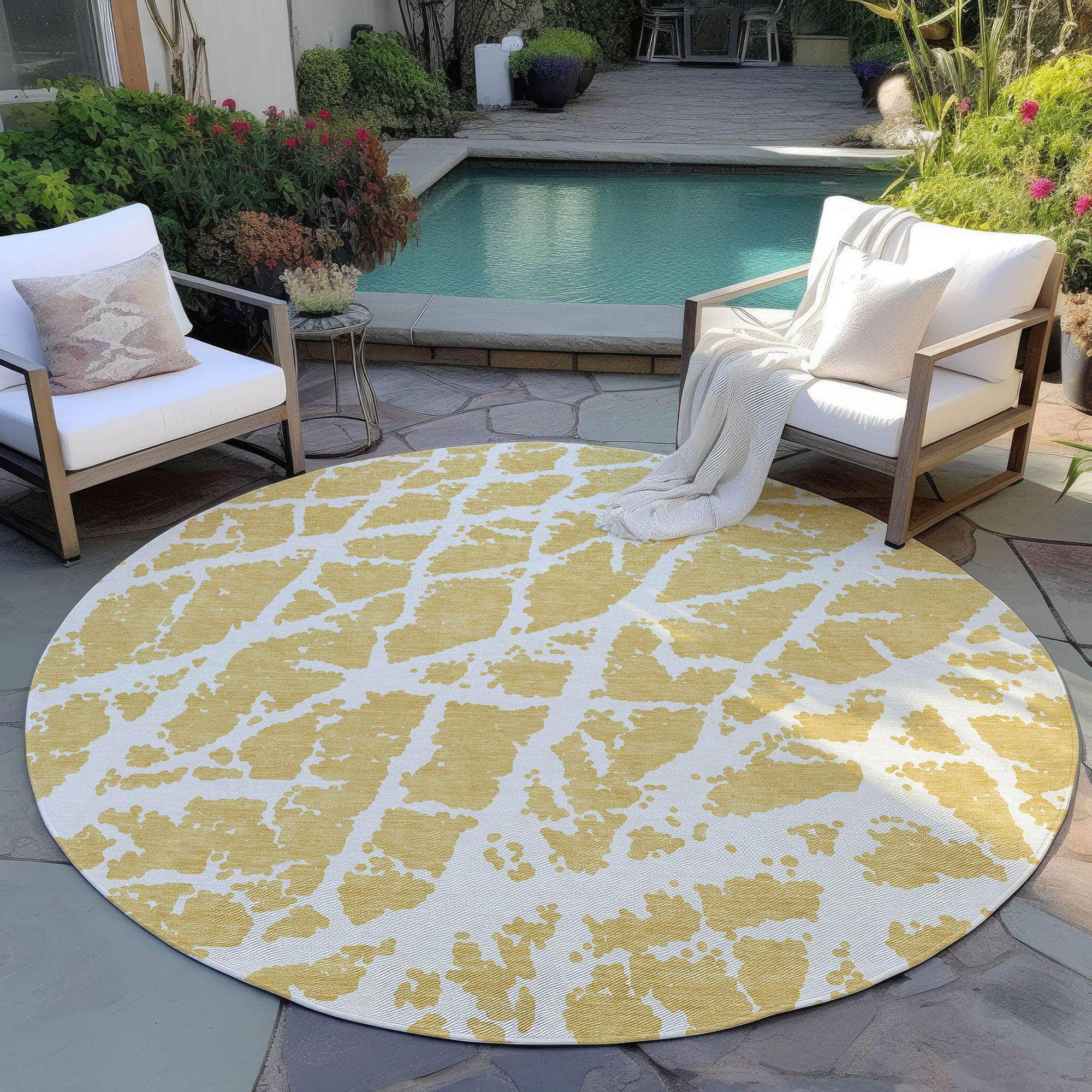 Machine Made ACN501 Gold Rugs