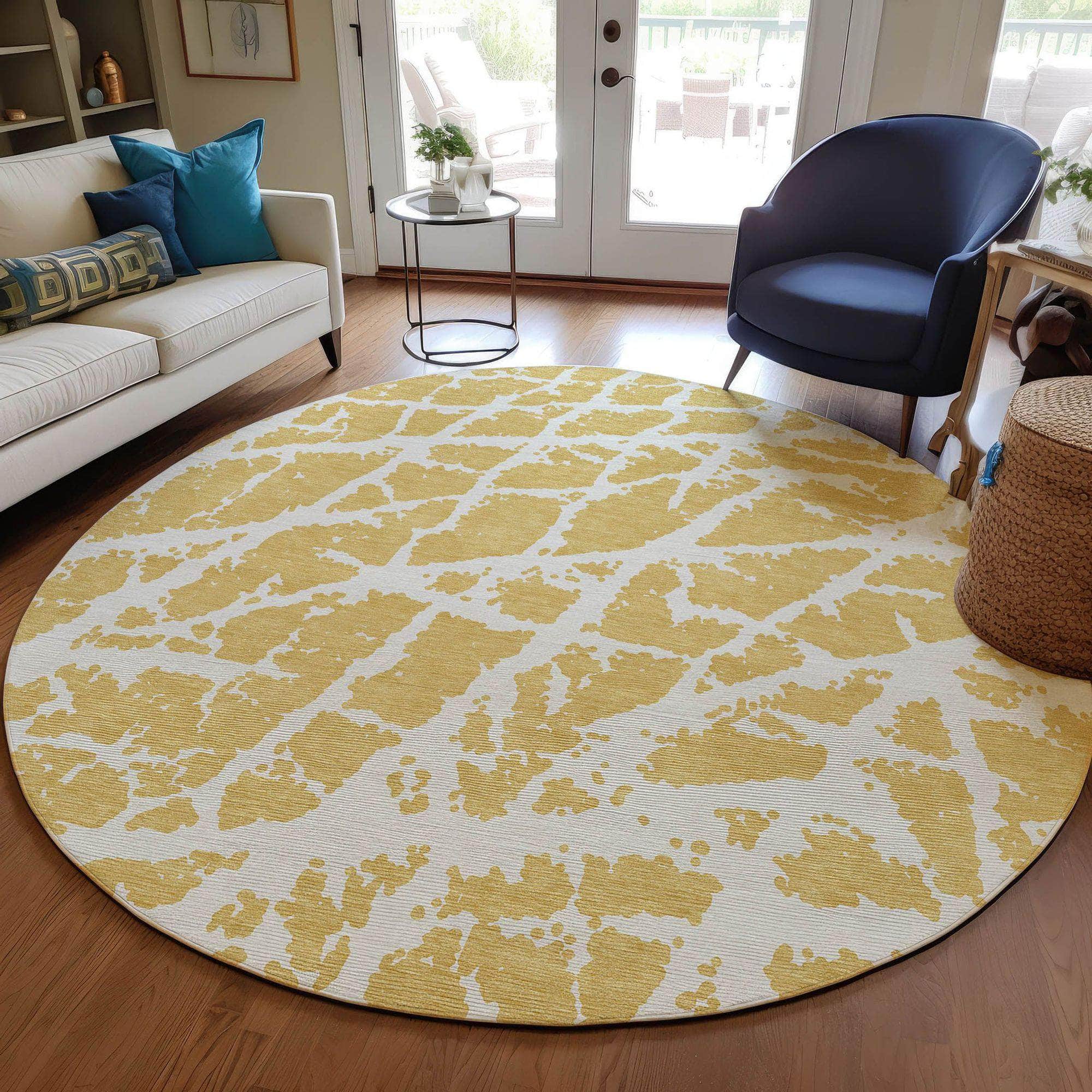 Machine Made ACN501 Gold Rugs