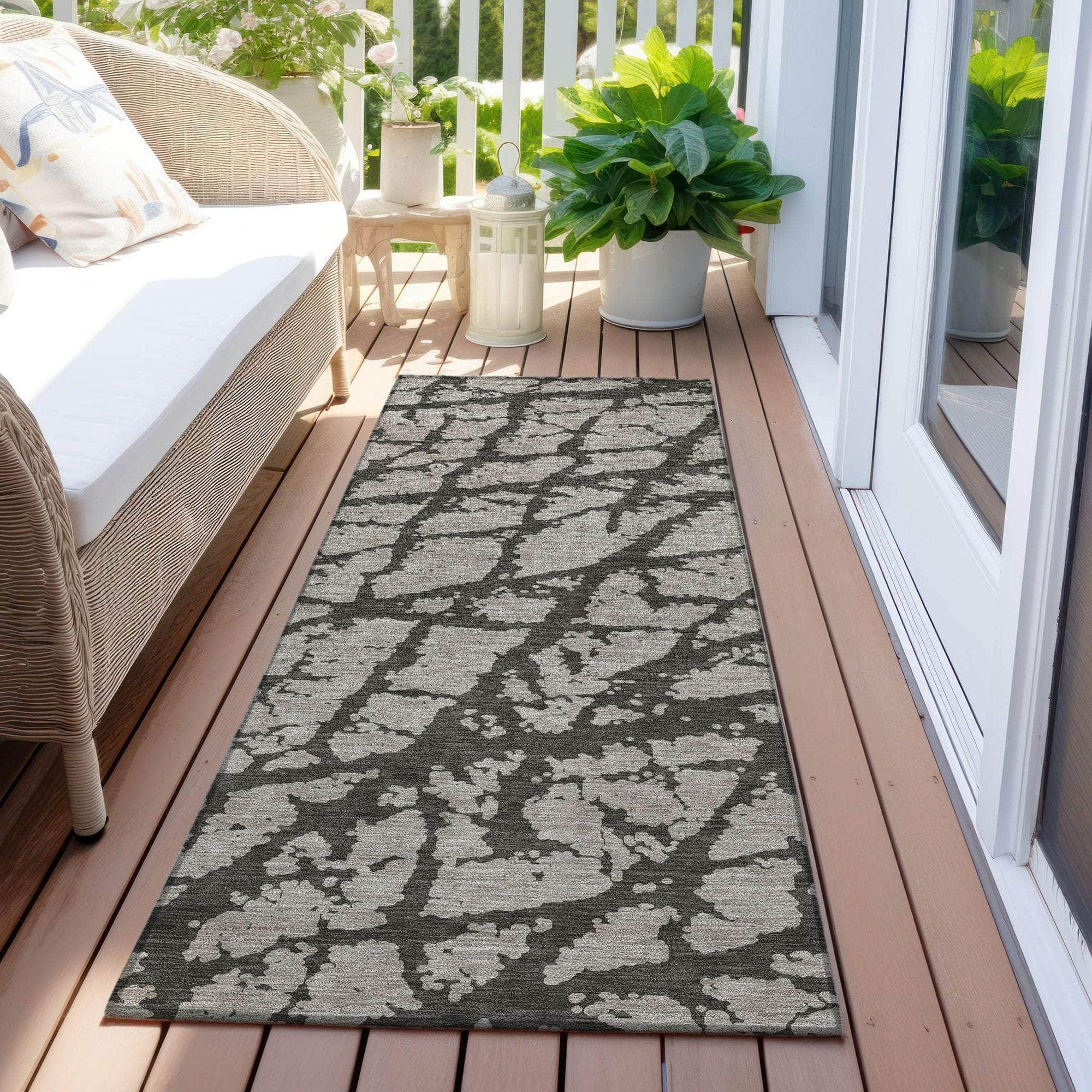 Machine Made ACN501 Gray Rugs