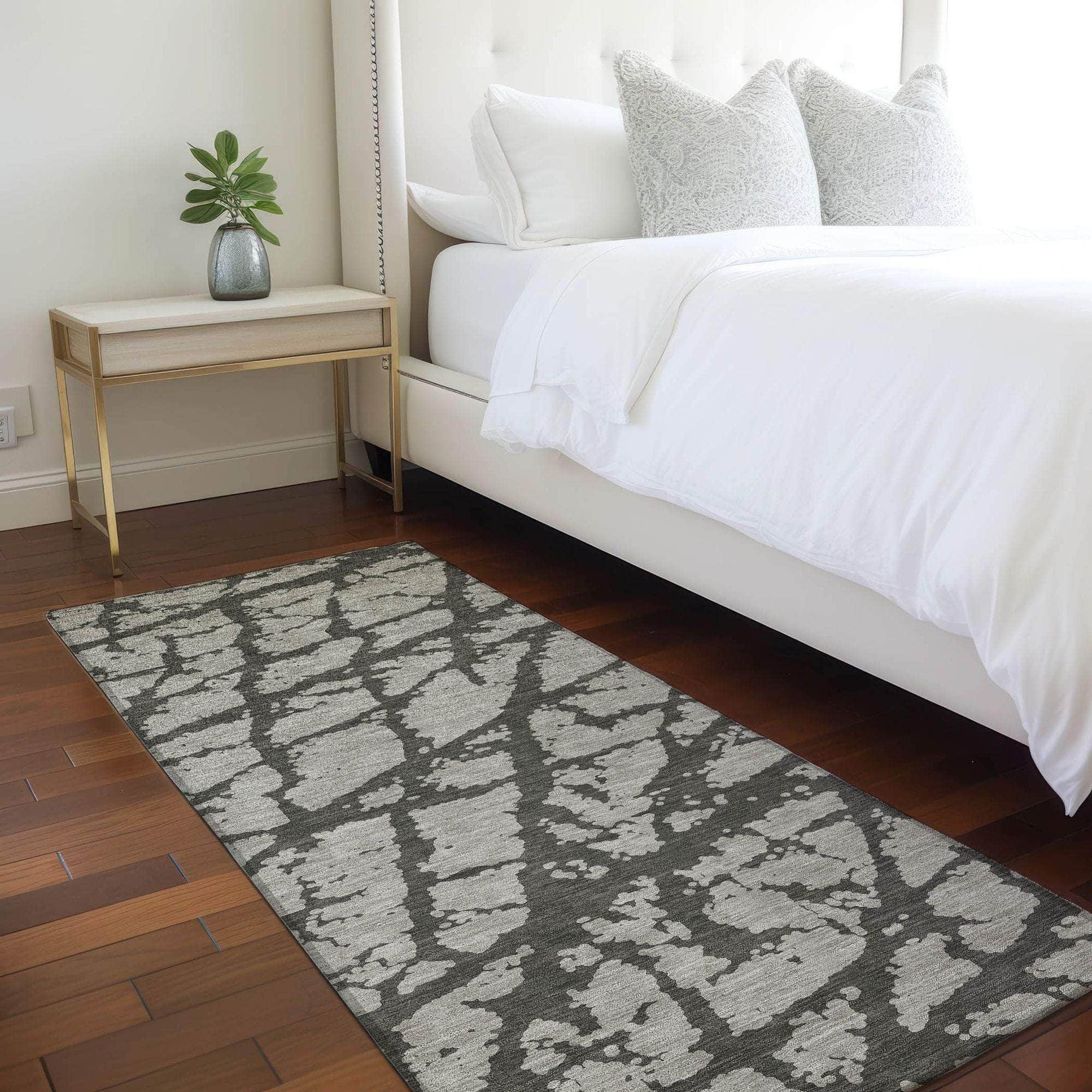 Machine Made ACN501 Gray Rugs
