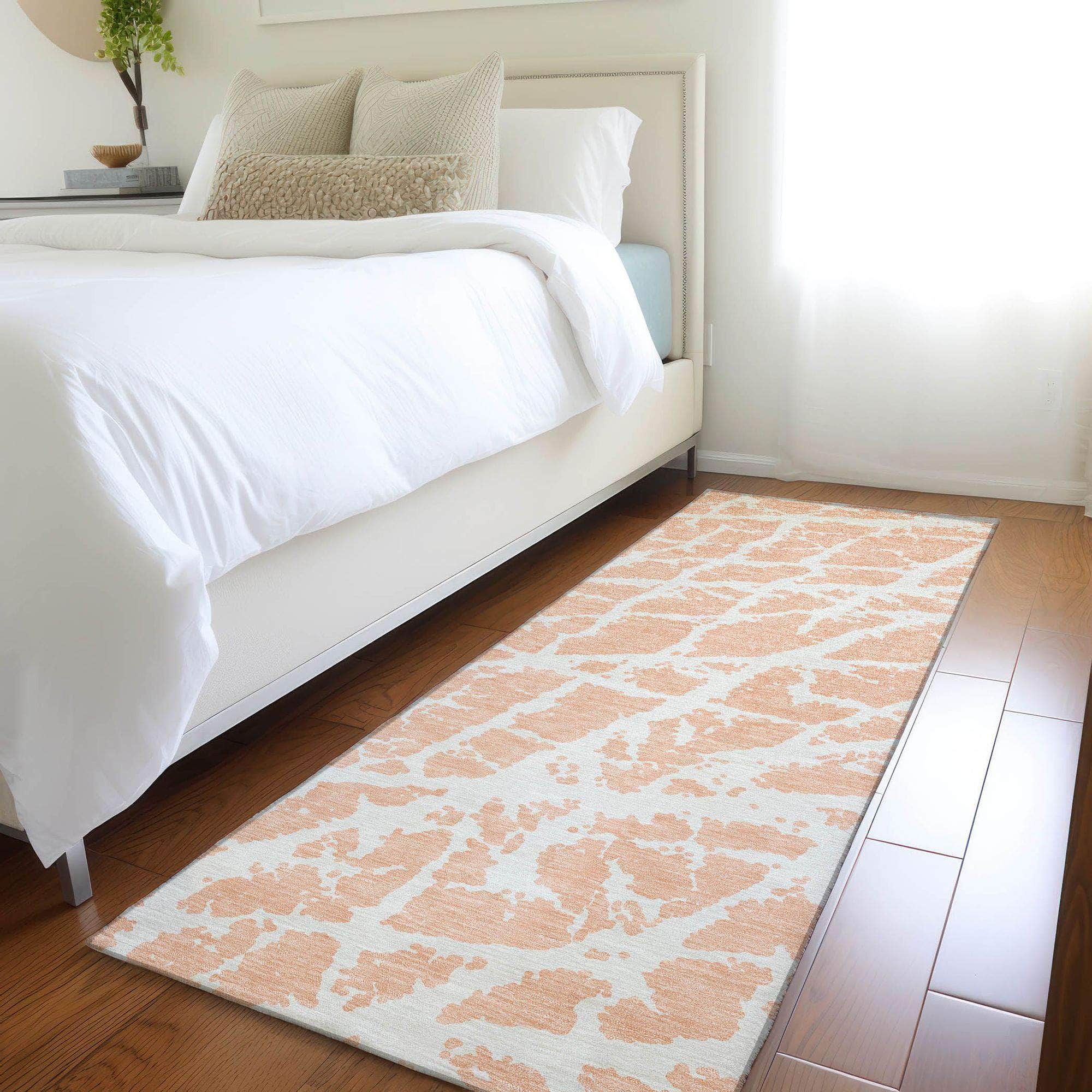 Machine Made ACN501 Peach Orange Rugs