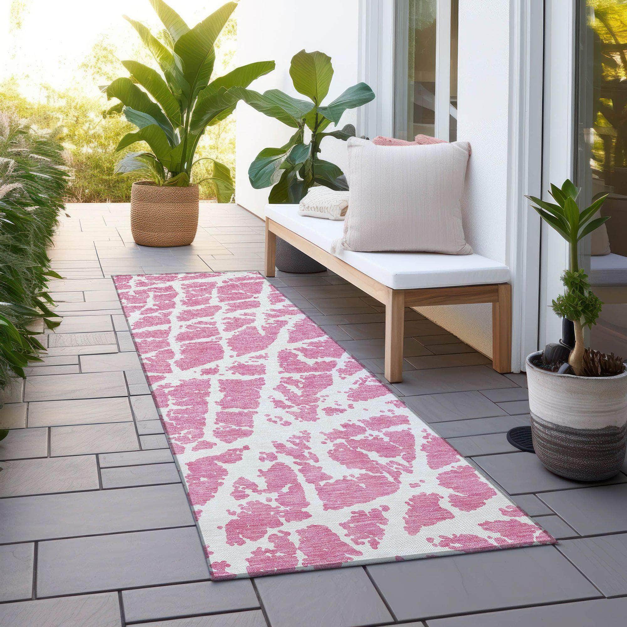 Machine Made ACN501 Pink Rugs