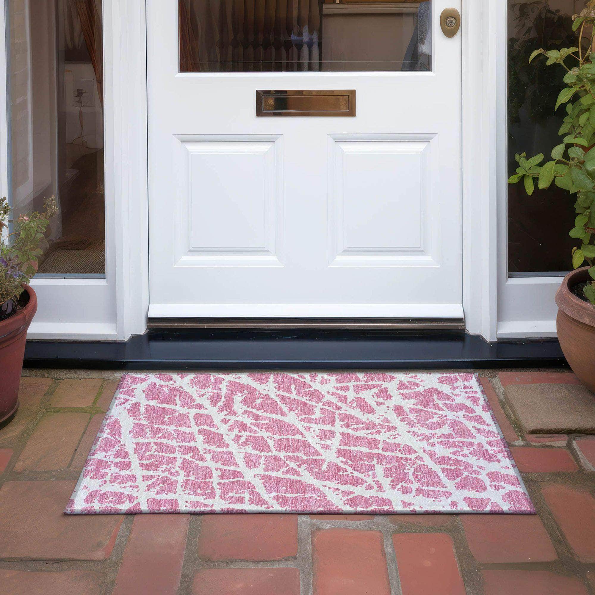 Machine Made ACN501 Pink Rugs