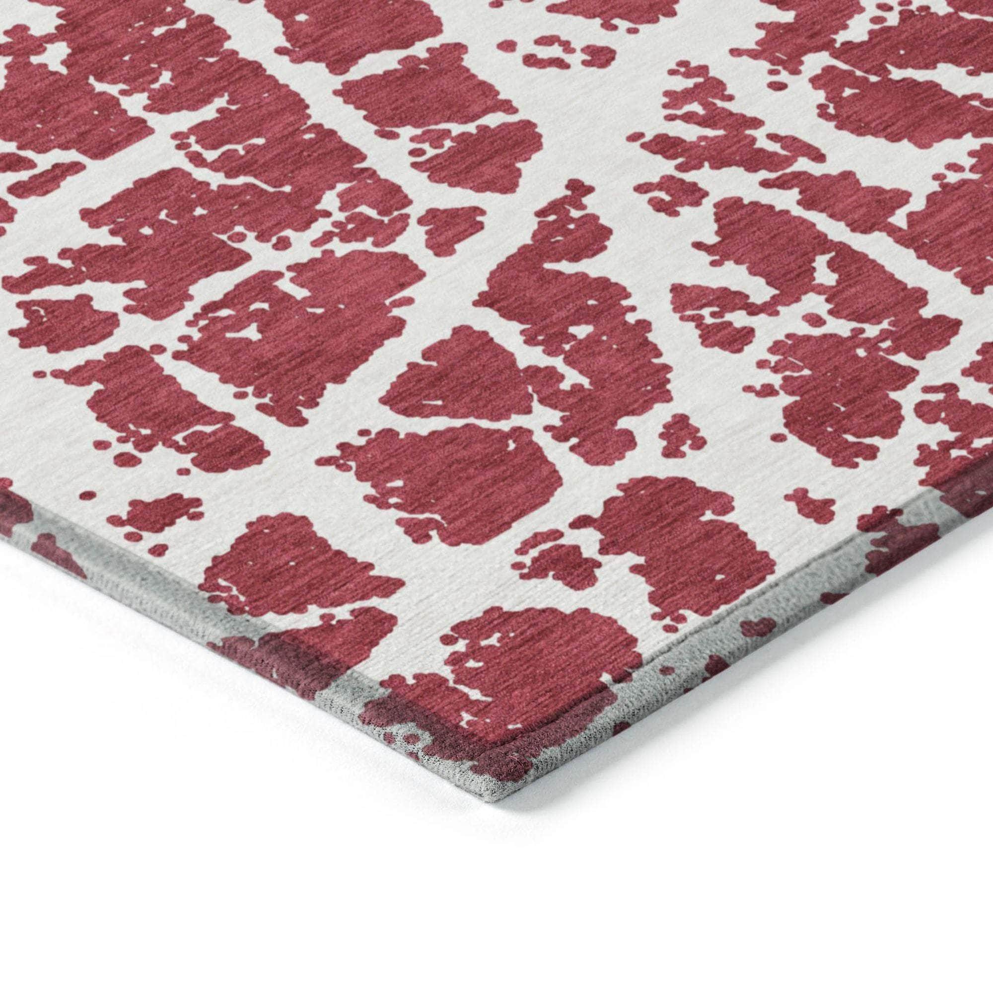 Machine Made ACN501 Red Rugs