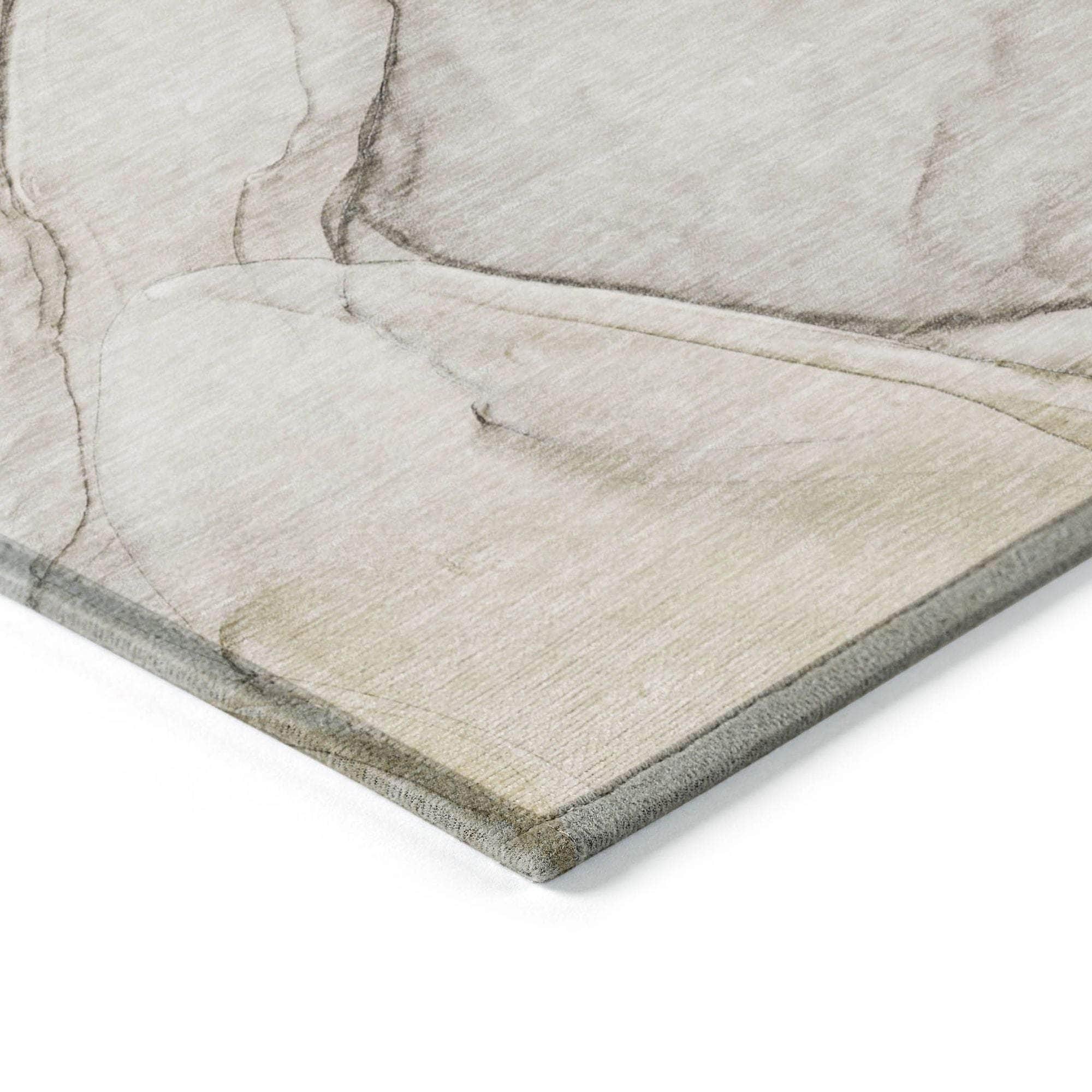 Machine Made ACN502 Beige Brown Rugs