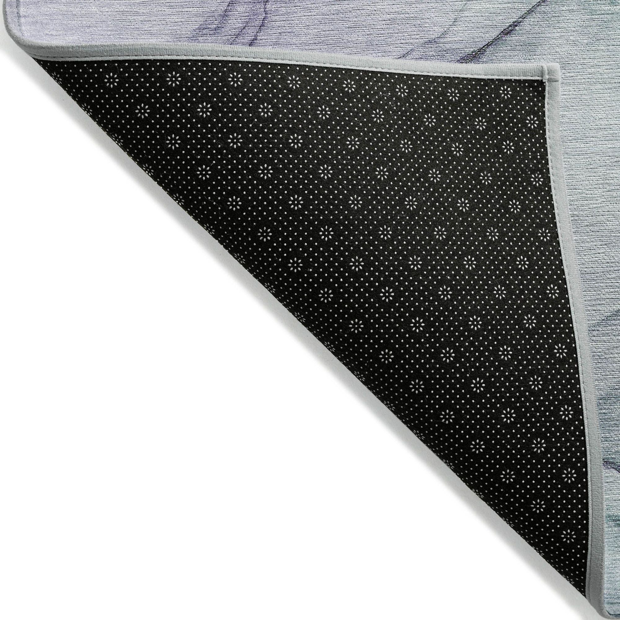 Machine Made ACN502 Blue Rugs