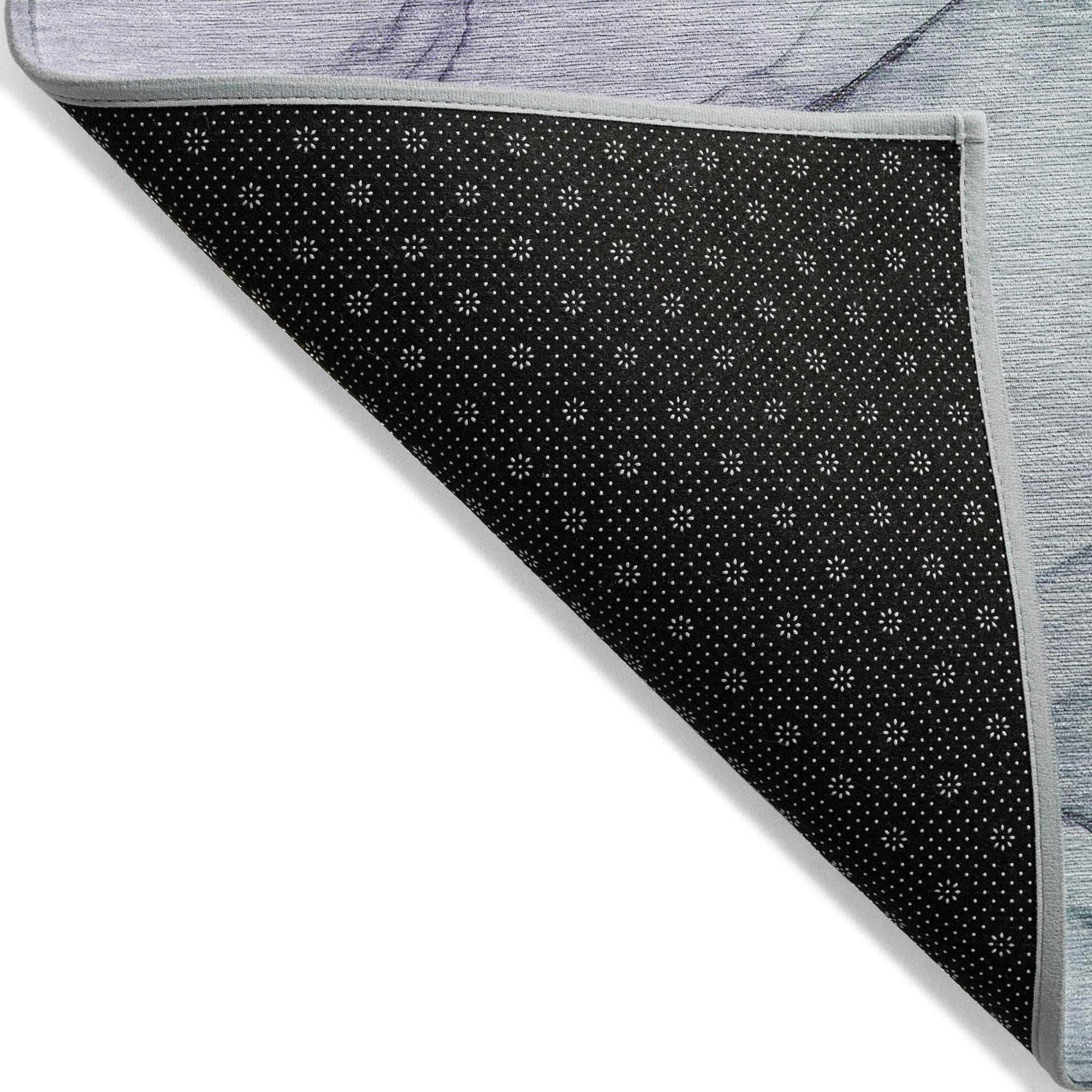 Machine Made ACN502 Blue Rugs