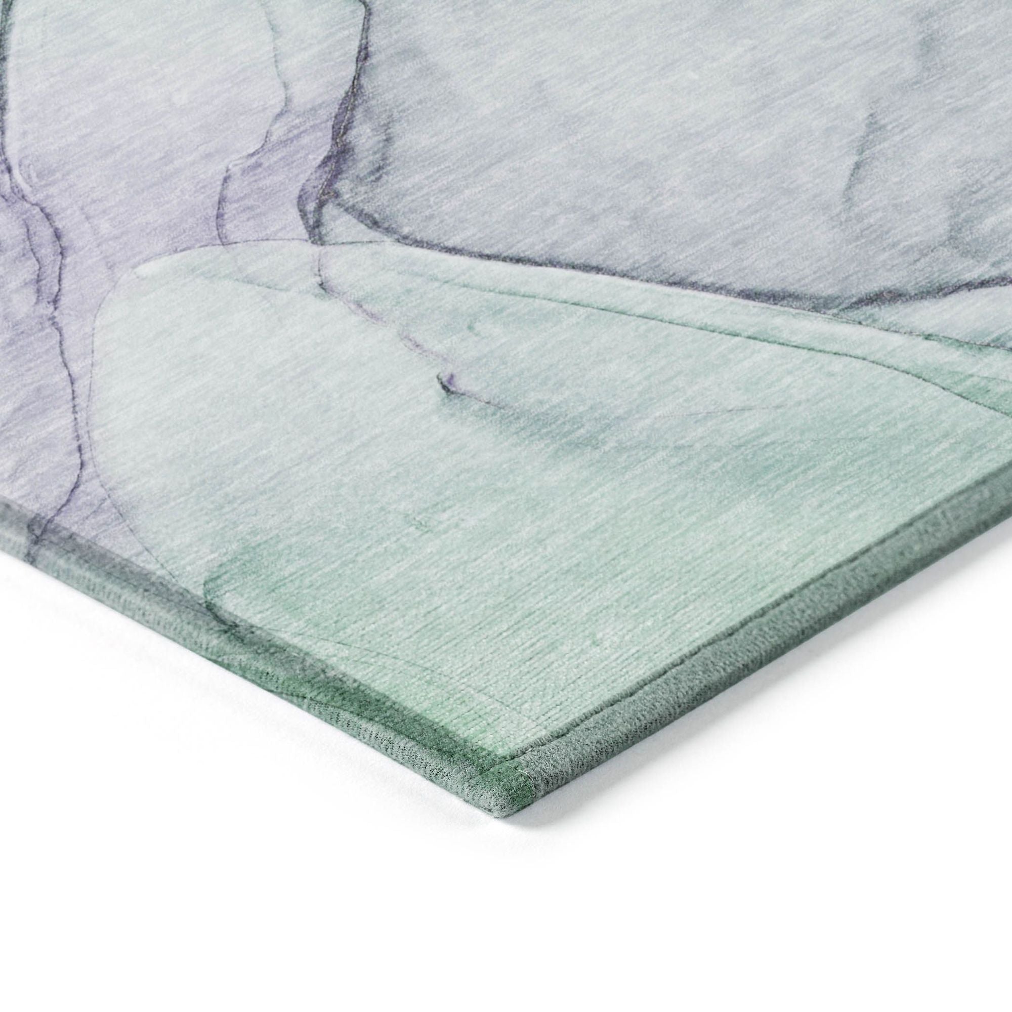 Machine Made ACN502 Blue Rugs