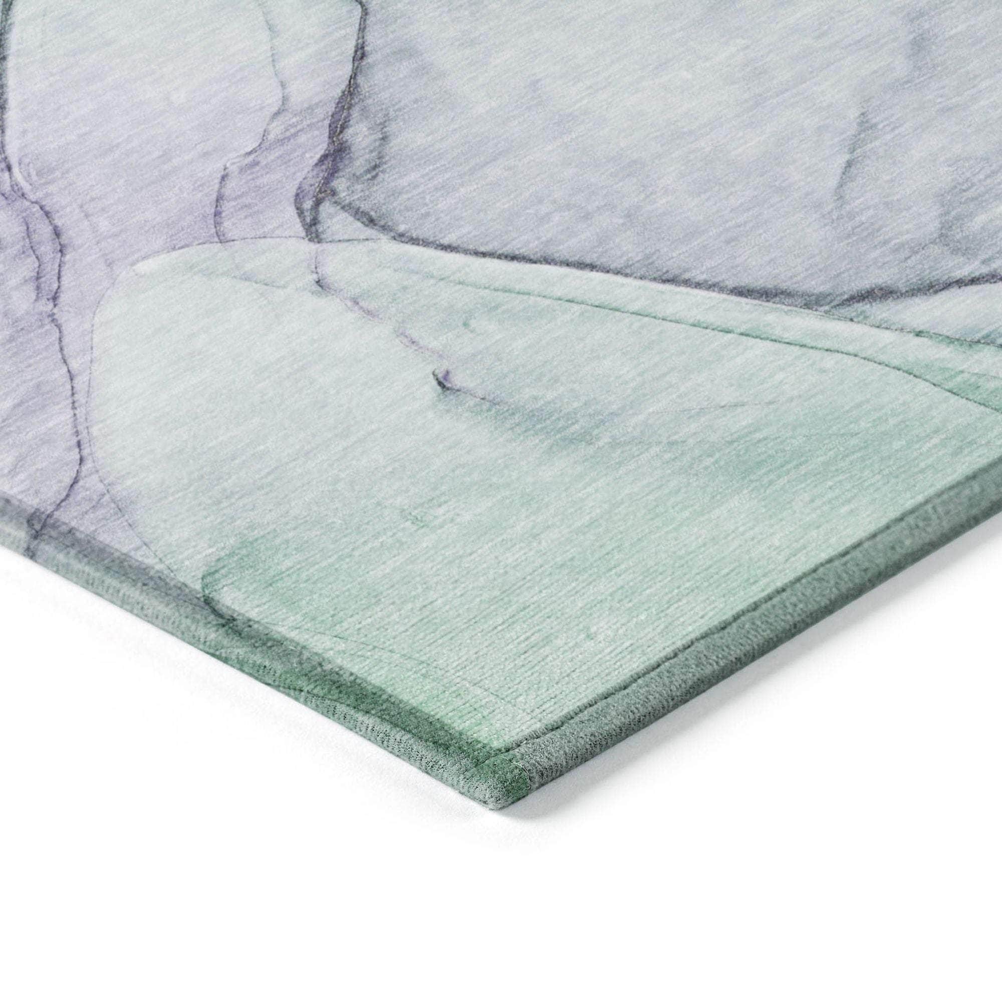 Machine Made ACN502 Blue Rugs