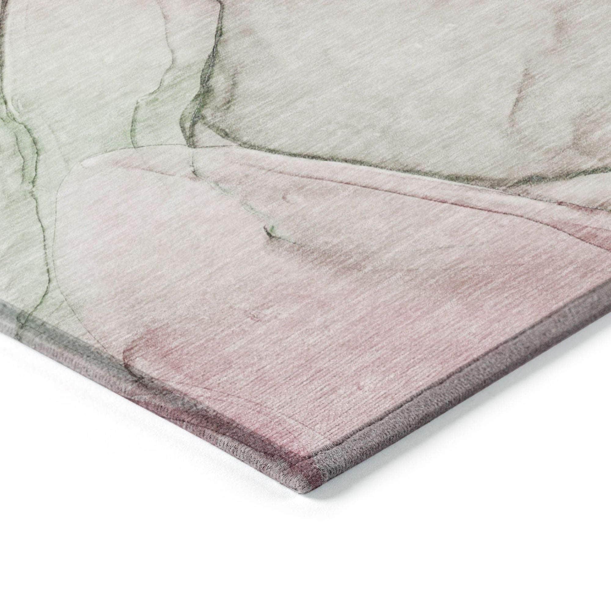 Machine Made ACN502 Blush Pink Rugs
