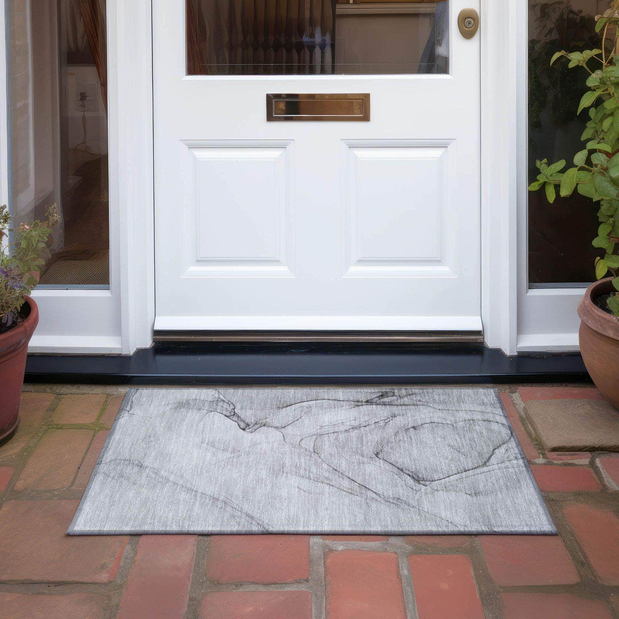 Machine Made ACN502 Gray Rugs