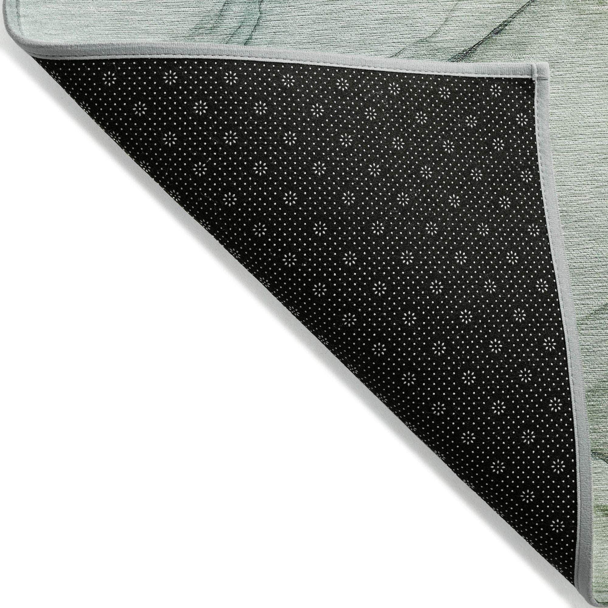 Machine Made ACN502 Green Rugs