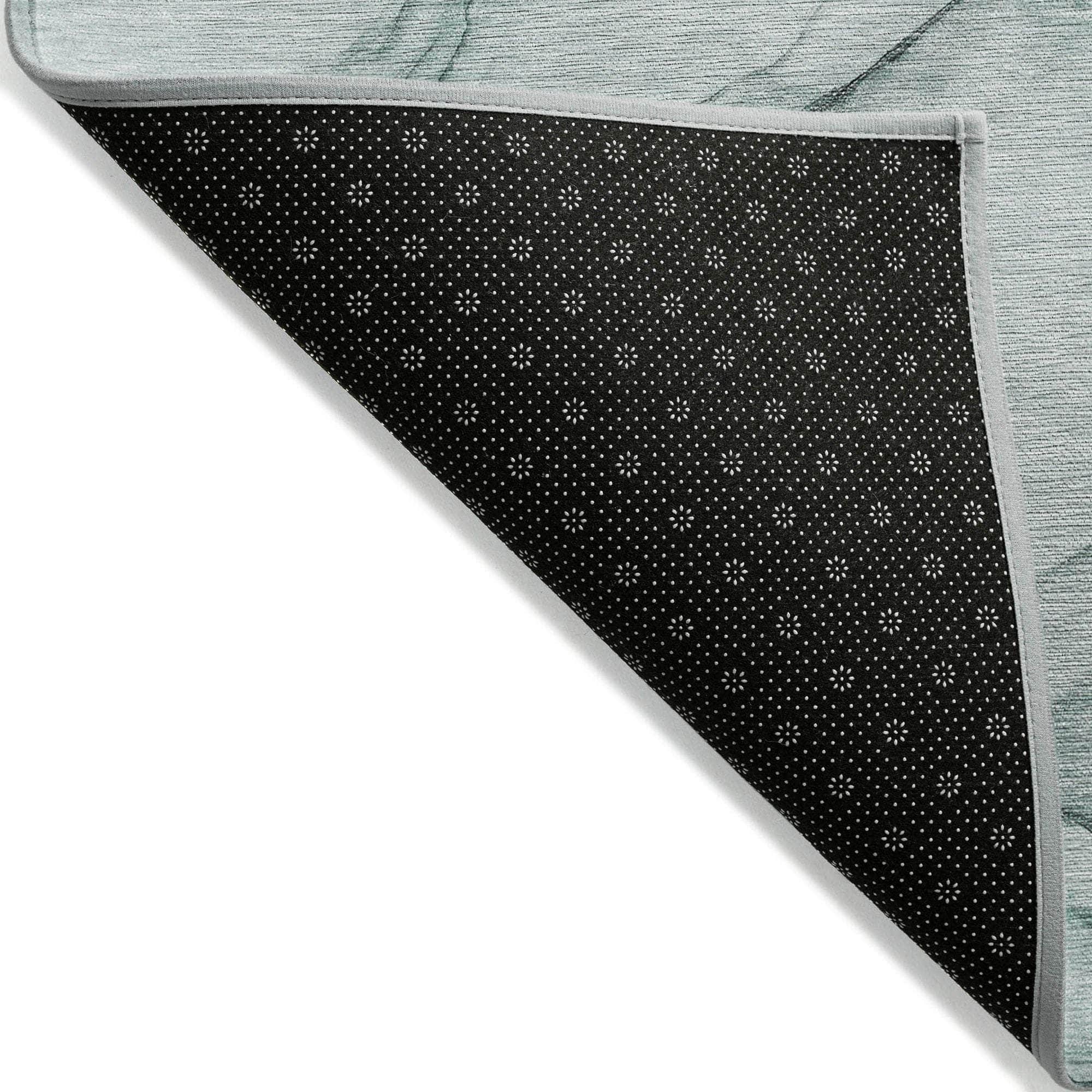 Machine Made ACN502 Teal Rugs