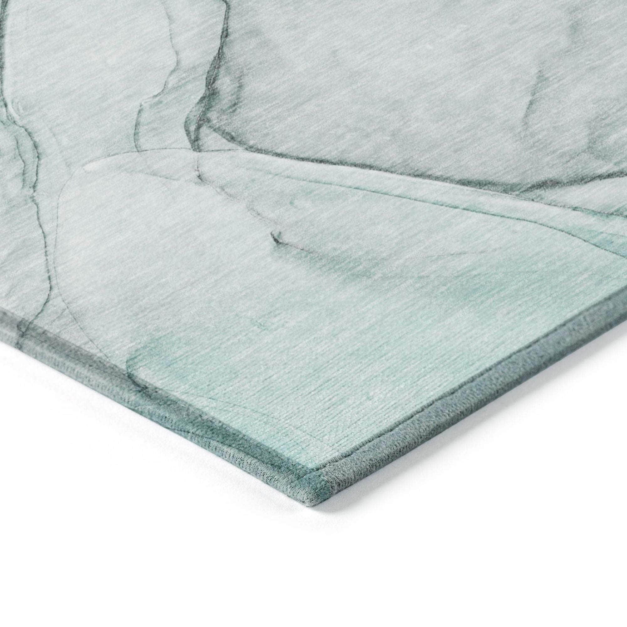 Machine Made ACN502 Teal Rugs