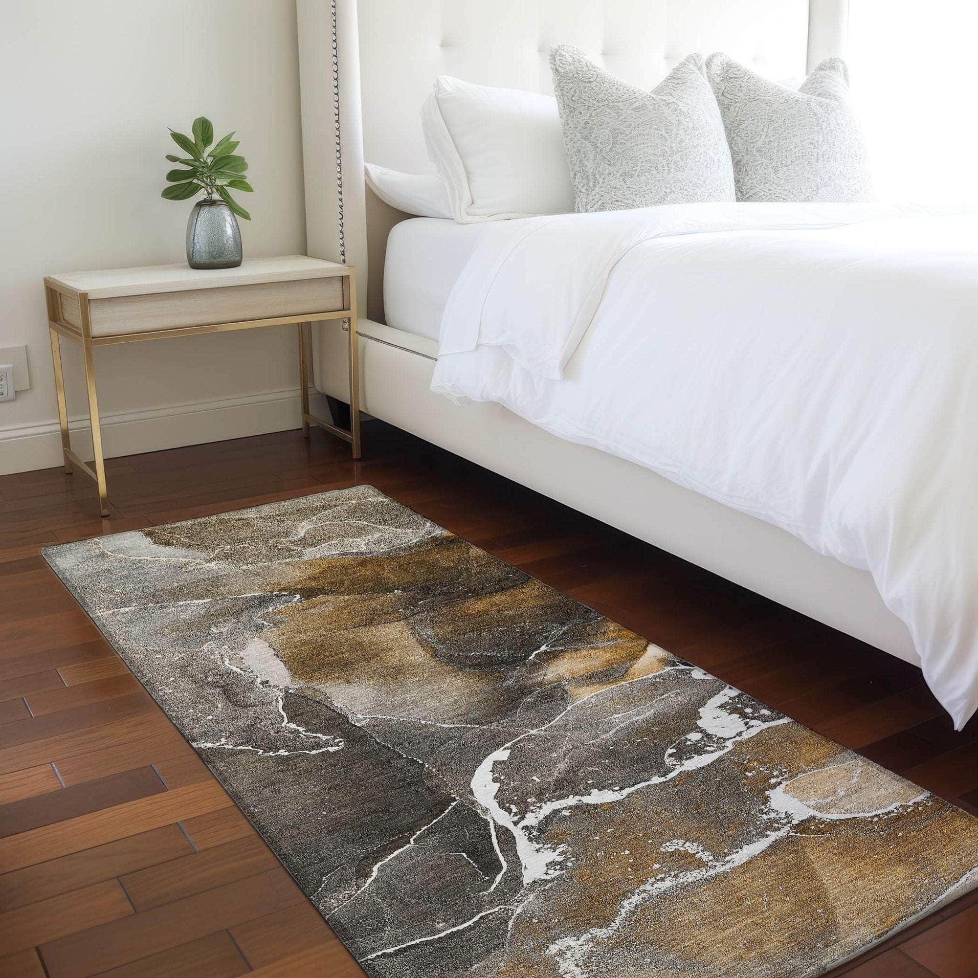 Machine Made ACN503 Brown Rugs