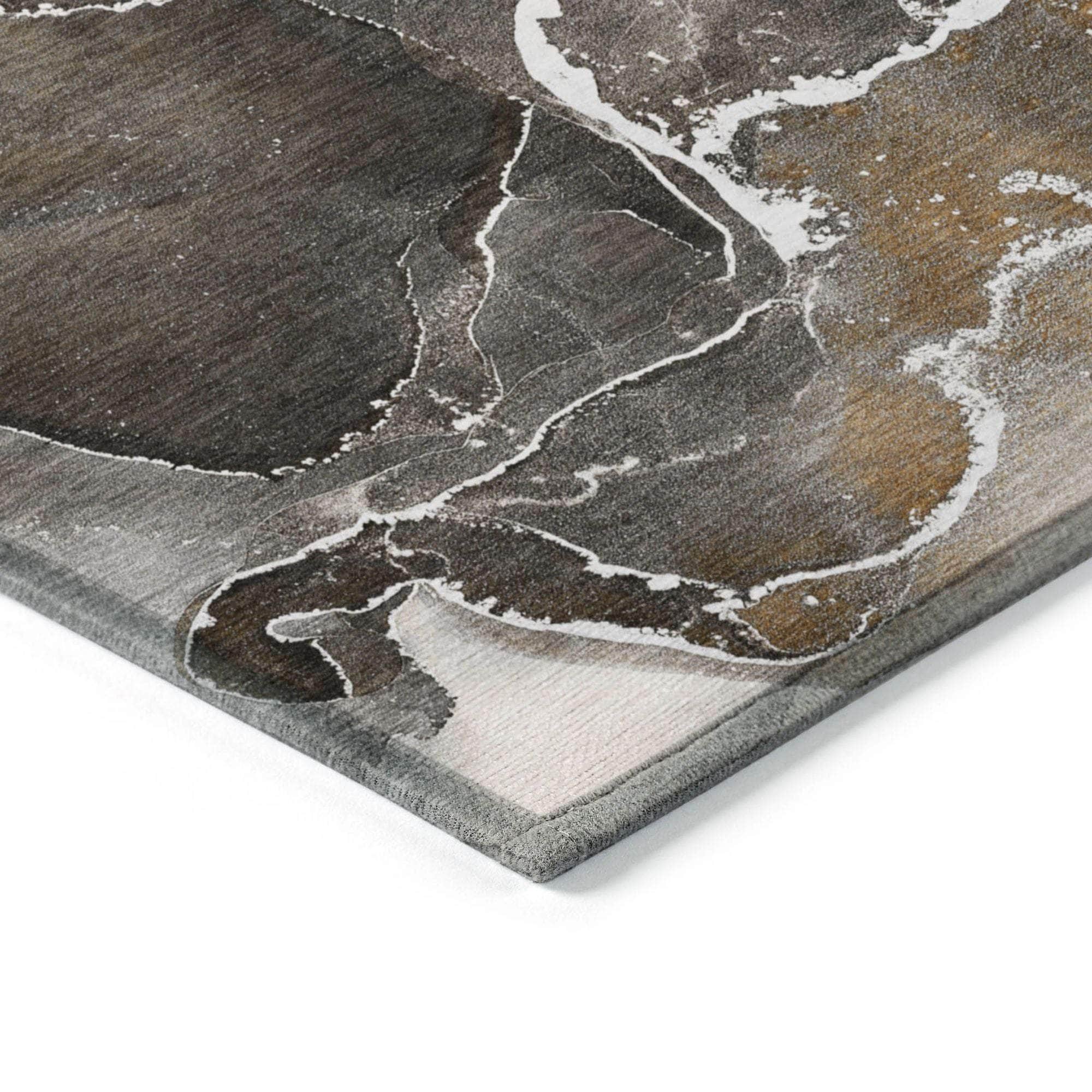 Machine Made ACN503 Brown Rugs