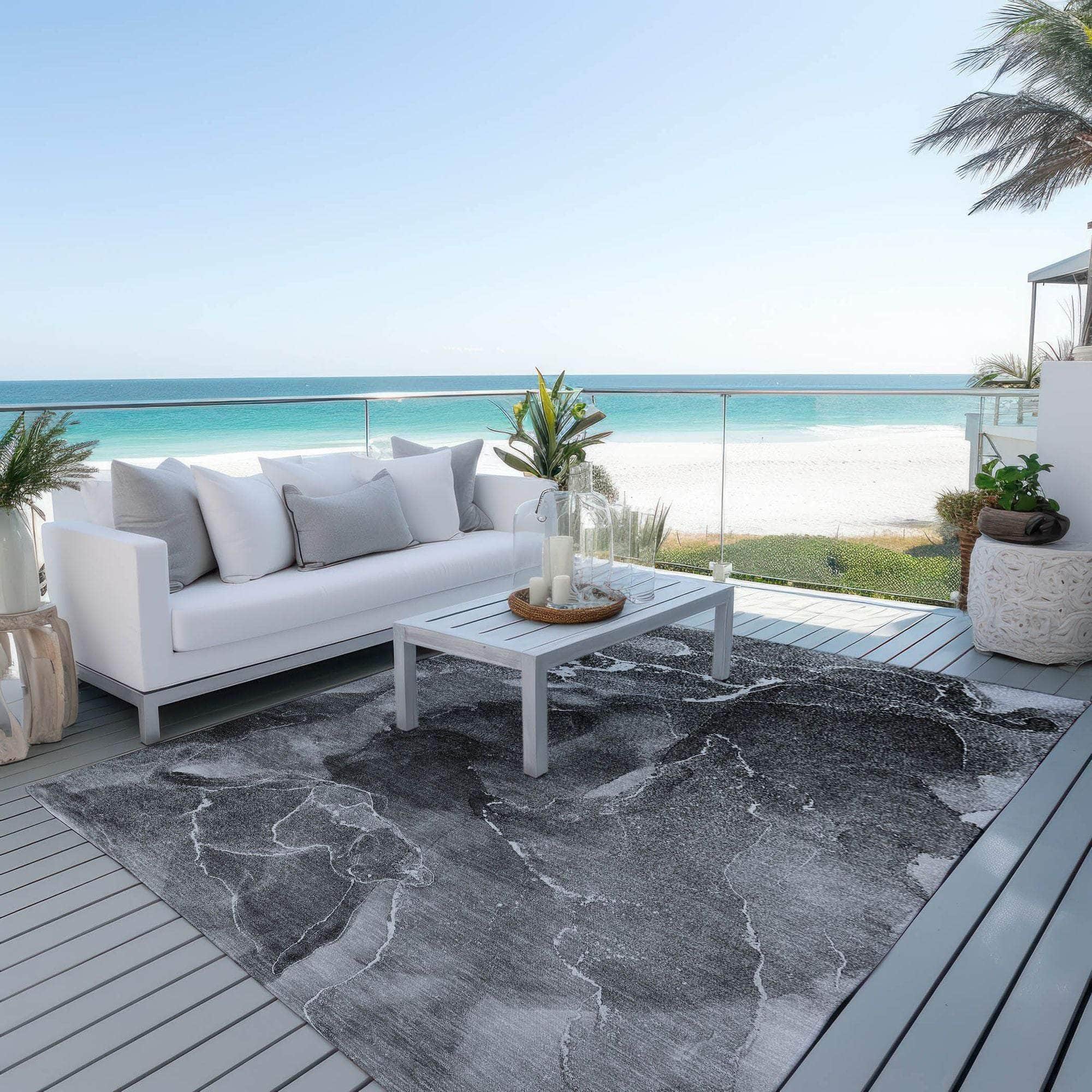 Machine Made ACN503 Gray Rugs