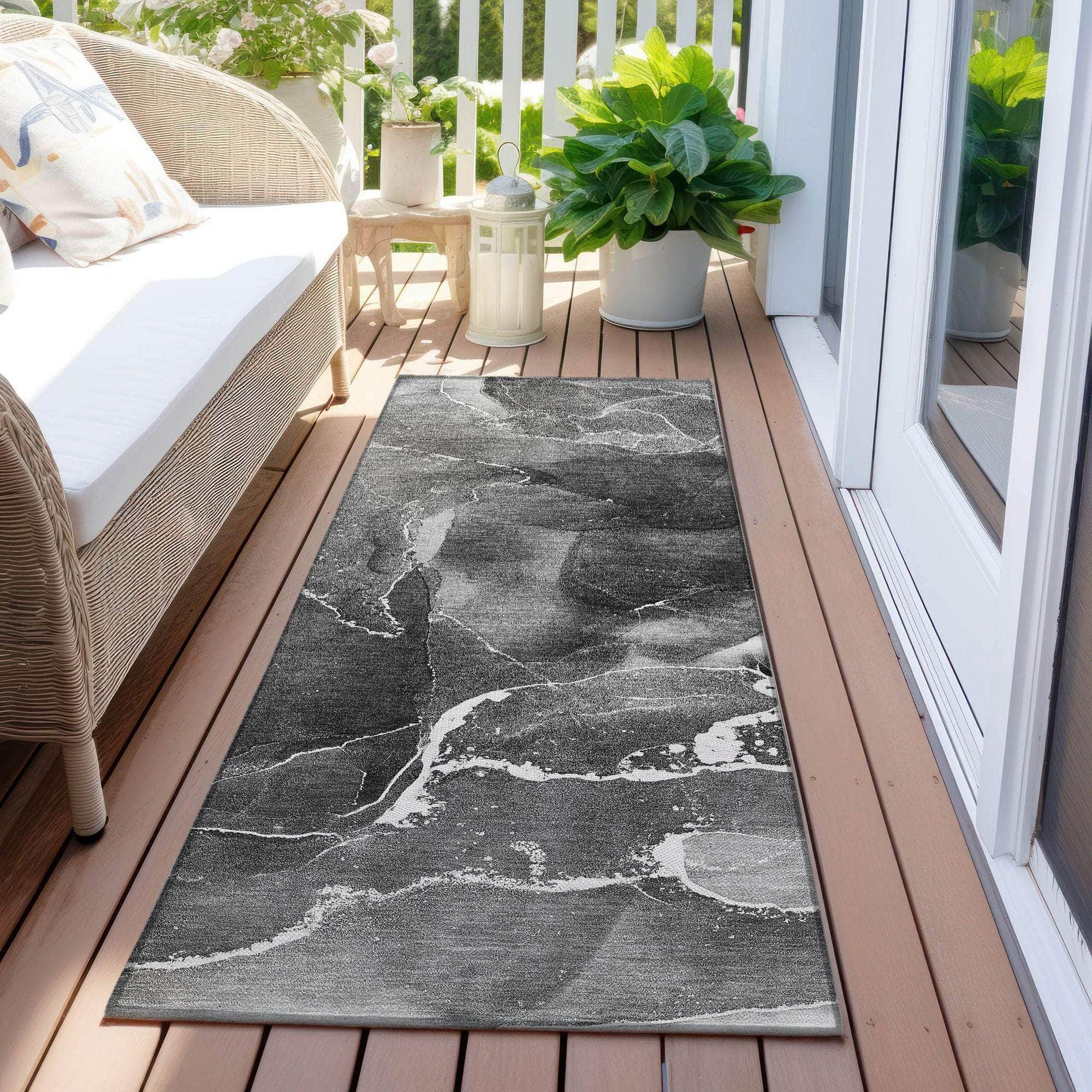 Machine Made ACN503 Gray Rugs