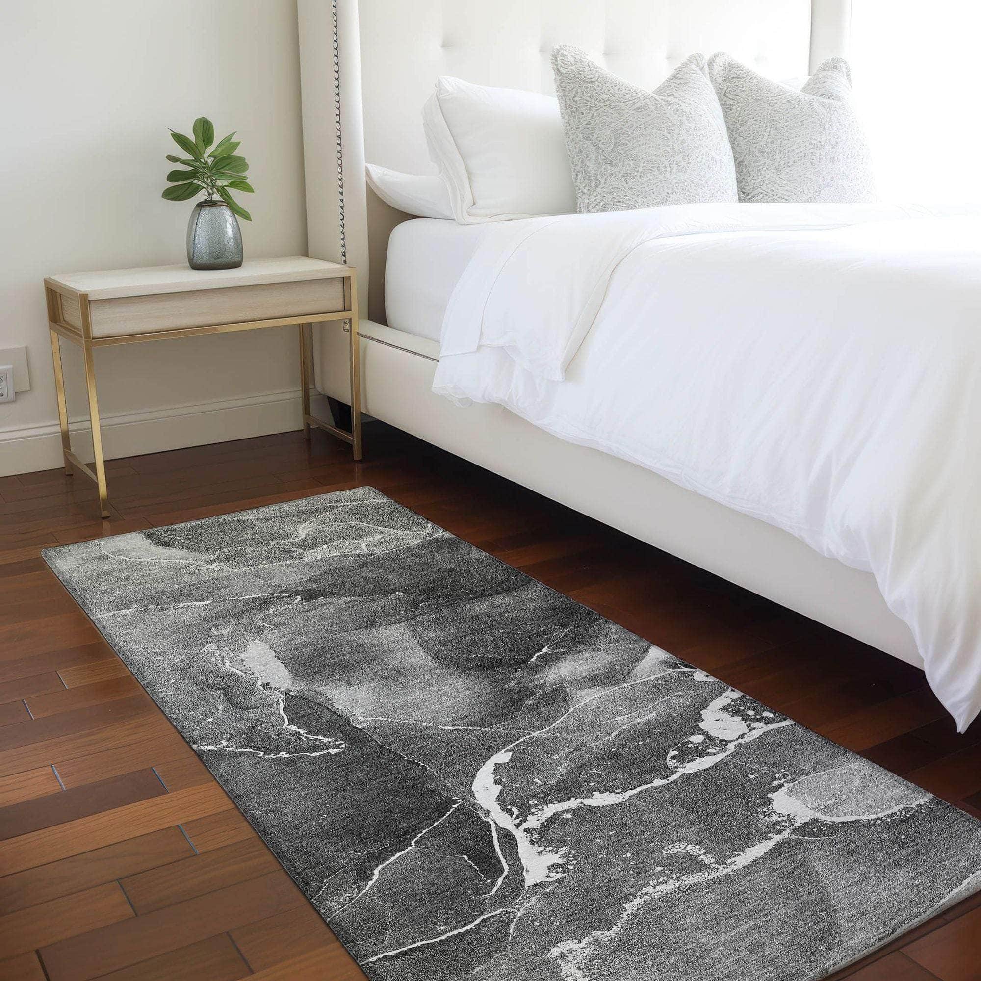 Machine Made ACN503 Gray Rugs