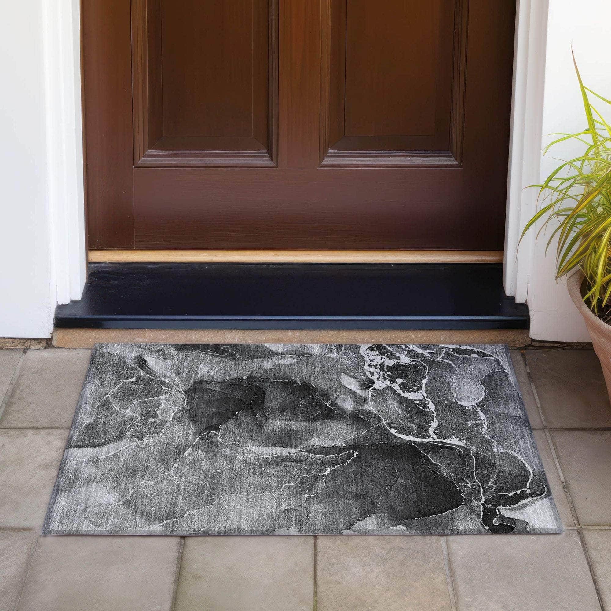 Machine Made ACN503 Gray Rugs