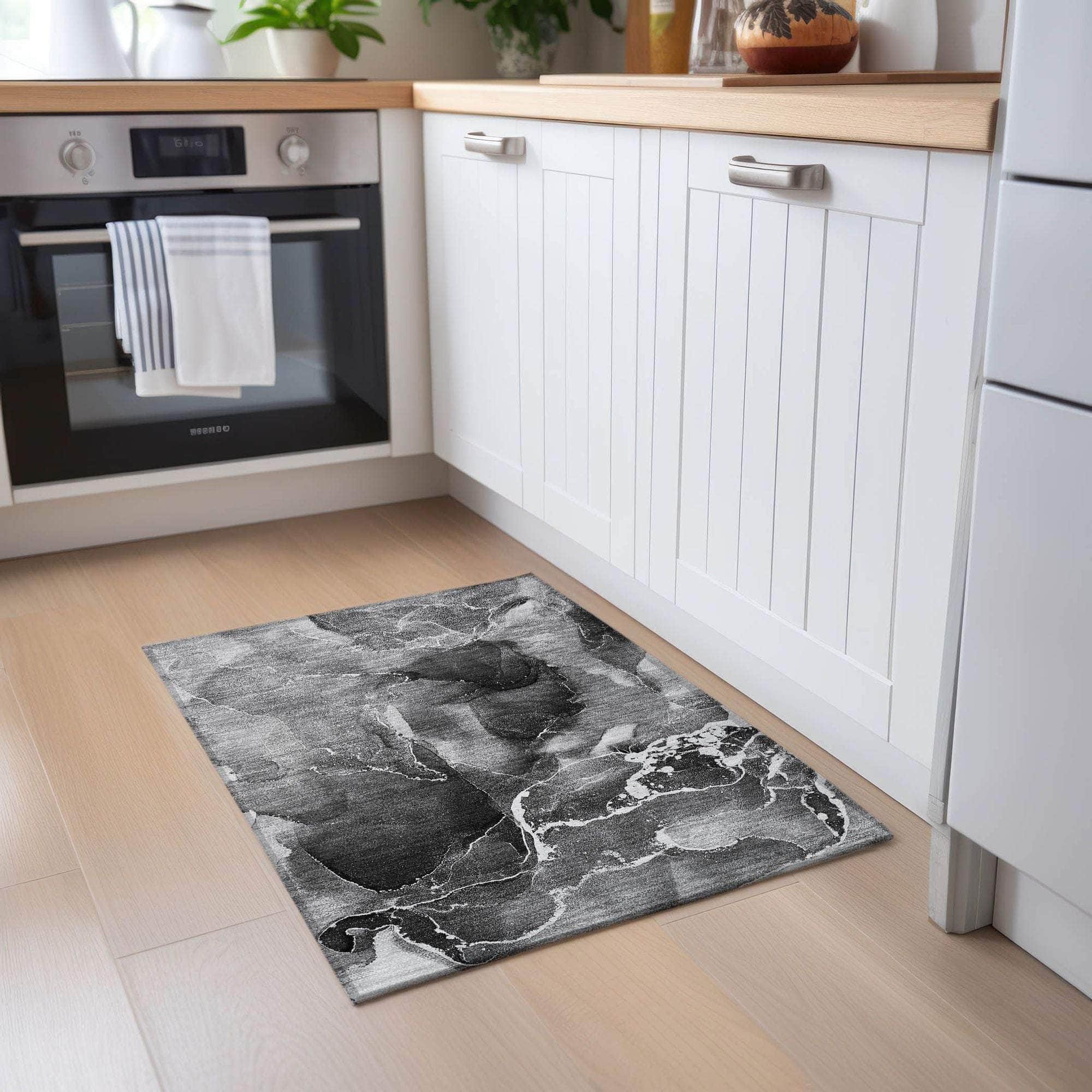 Machine Made ACN503 Gray Rugs