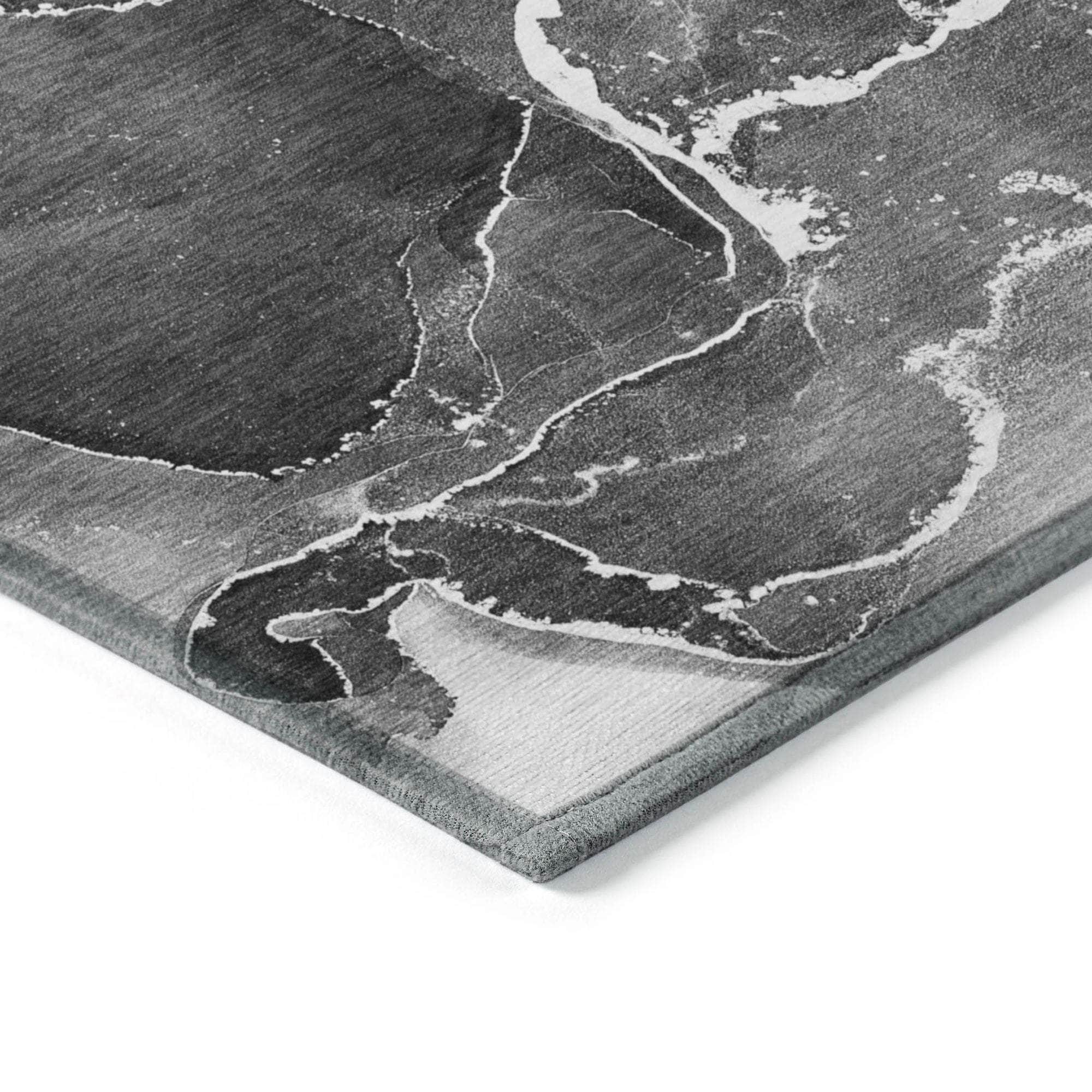 Machine Made ACN503 Gray Rugs