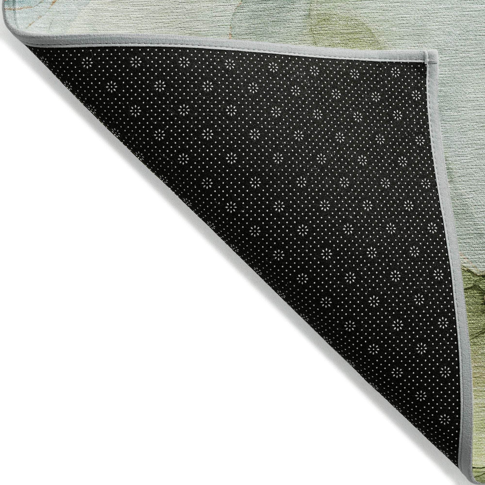 Machine Made ACN504 Blue Rugs