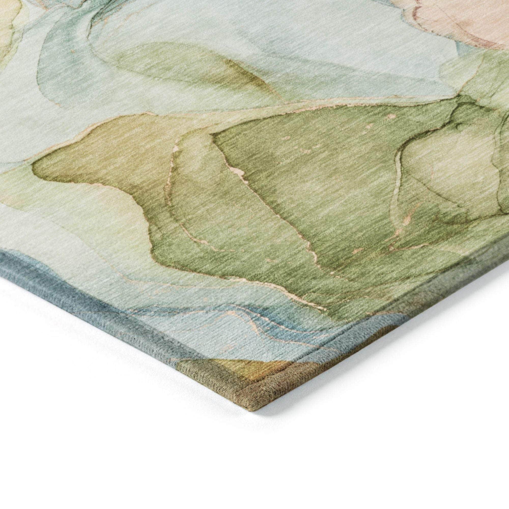 Machine Made ACN504 Blue Rugs