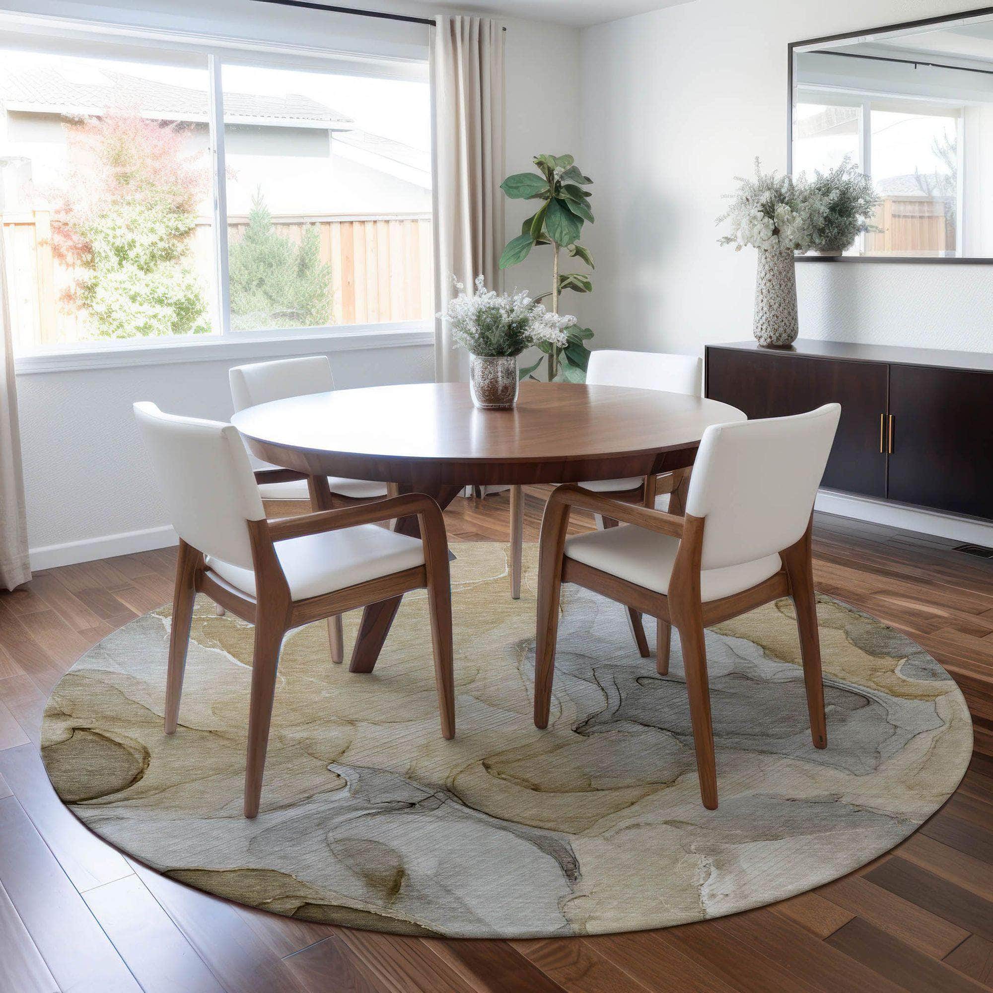 Machine Made ACN504 Brown Rugs