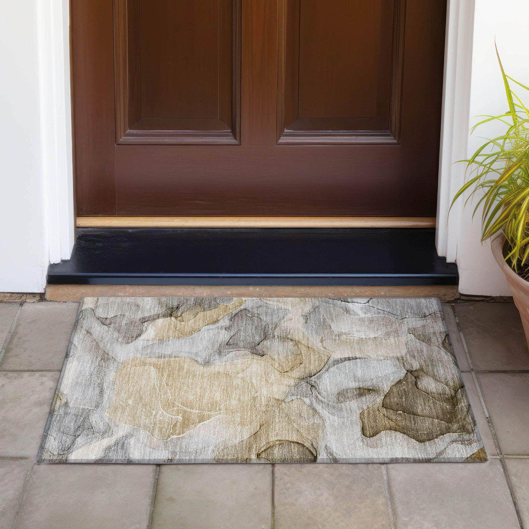 Machine Made ACN504 Brown Rugs