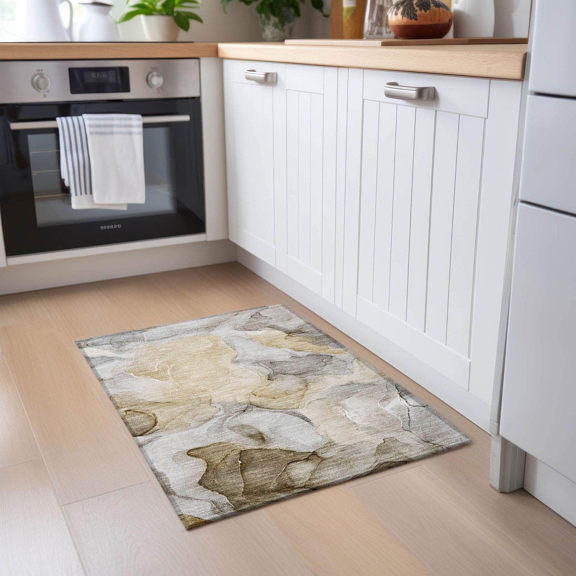 Machine Made ACN504 Brown Rugs