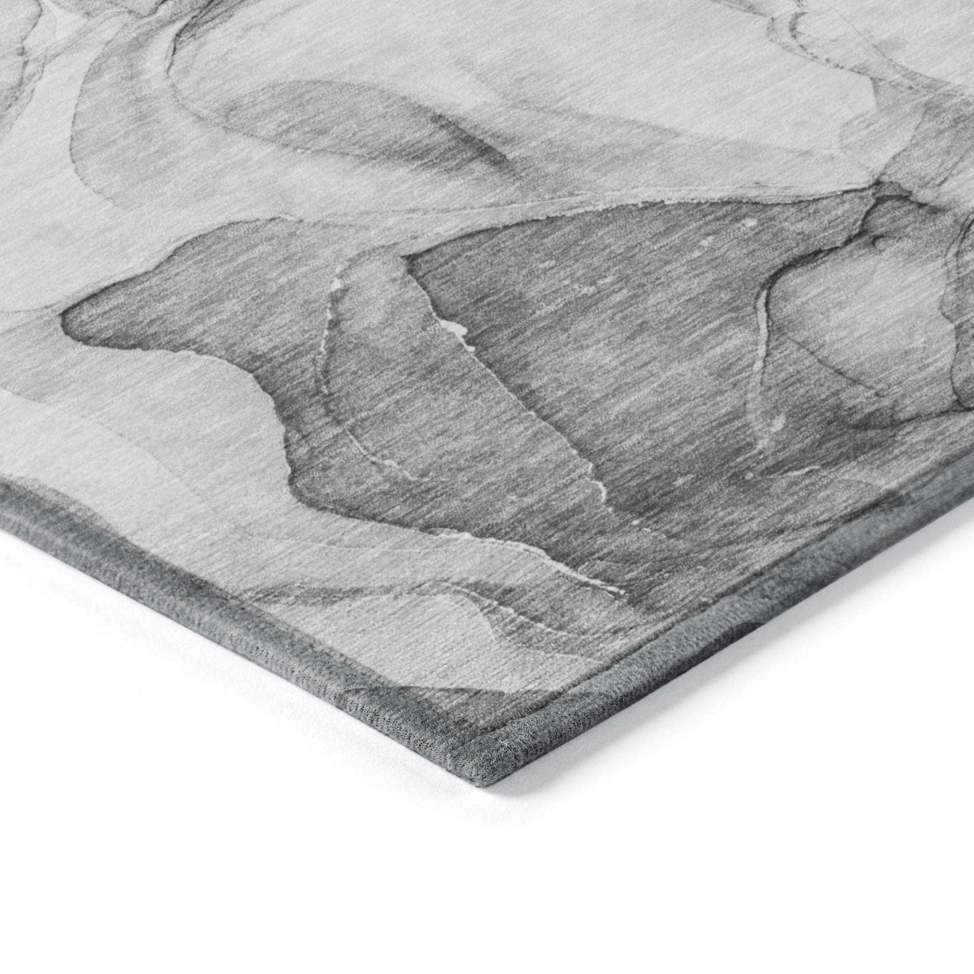 Machine Made ACN504 Gray Rugs