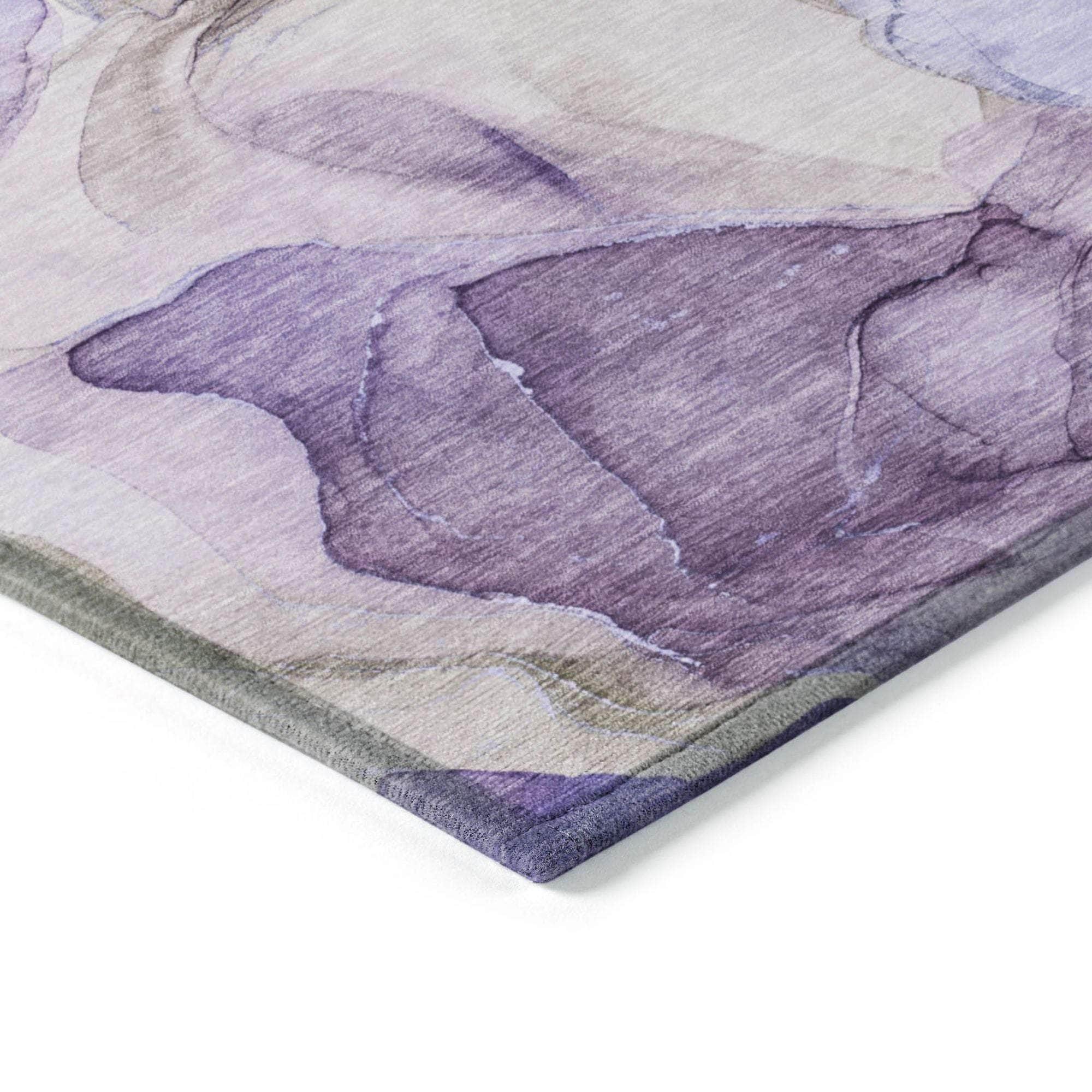 Machine Made ACN504 Purple Rugs