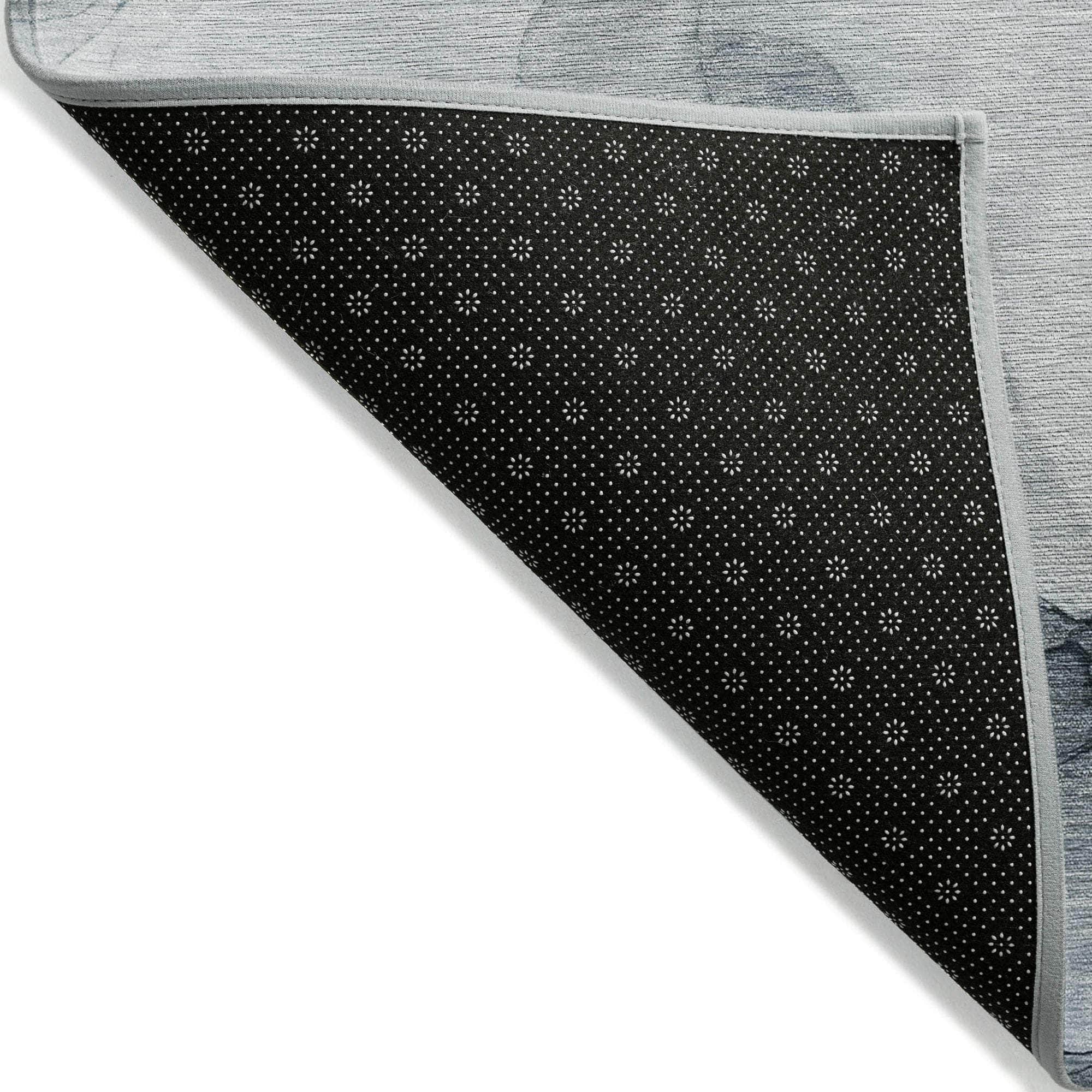 Machine Made ACN504 Teal Rugs