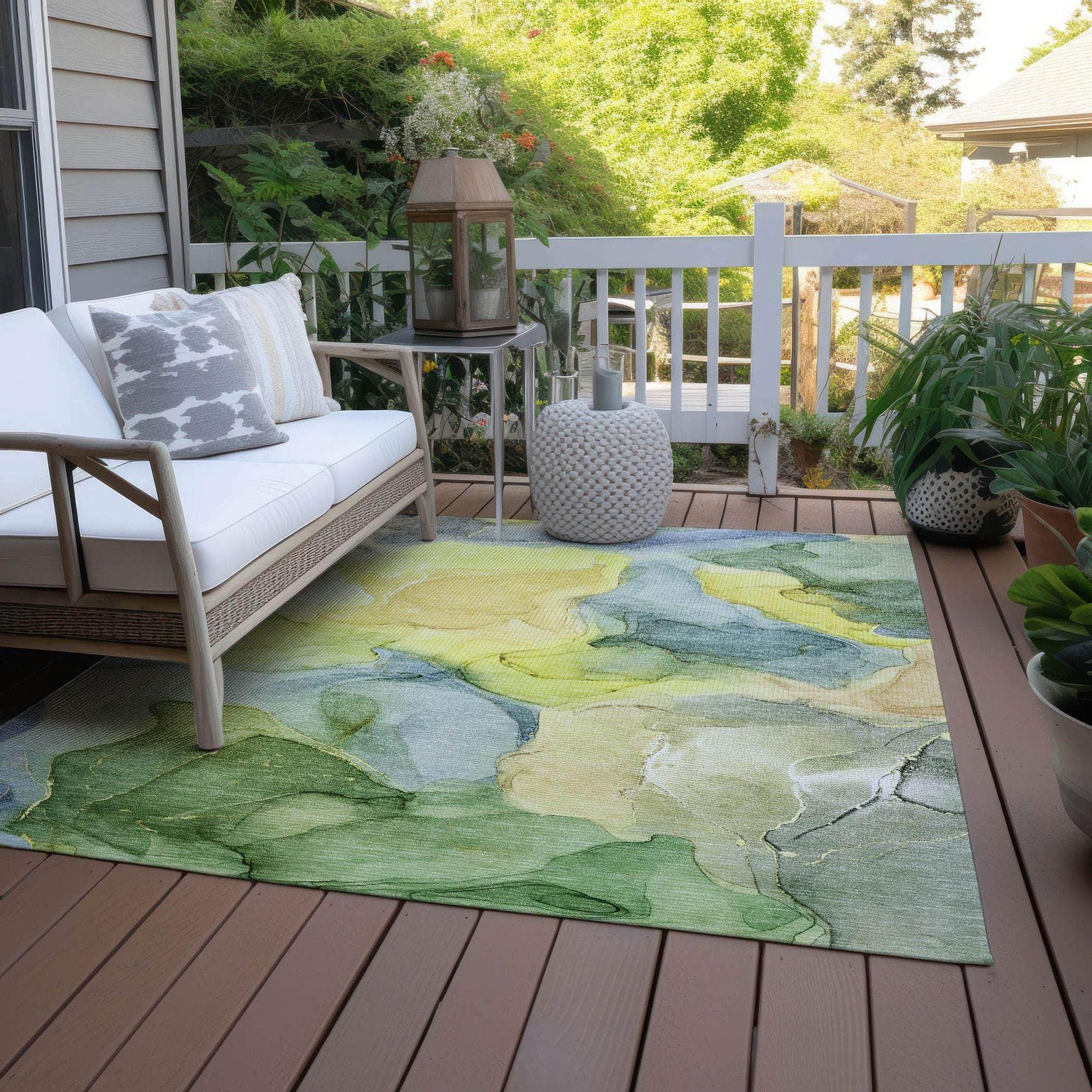 Machine Made ACN504 Yellow Gold Rugs