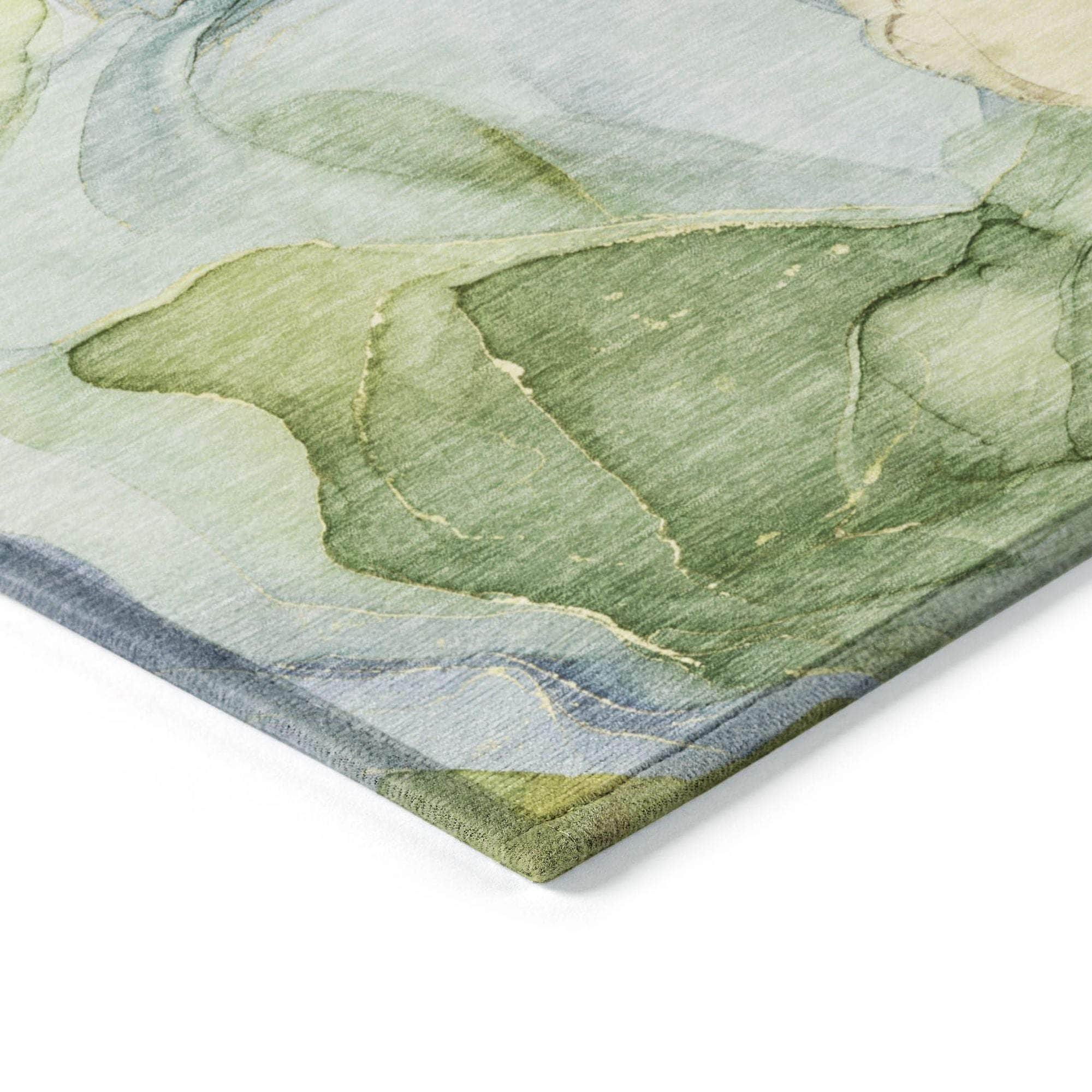 Machine Made ACN504 Yellow Gold Rugs
