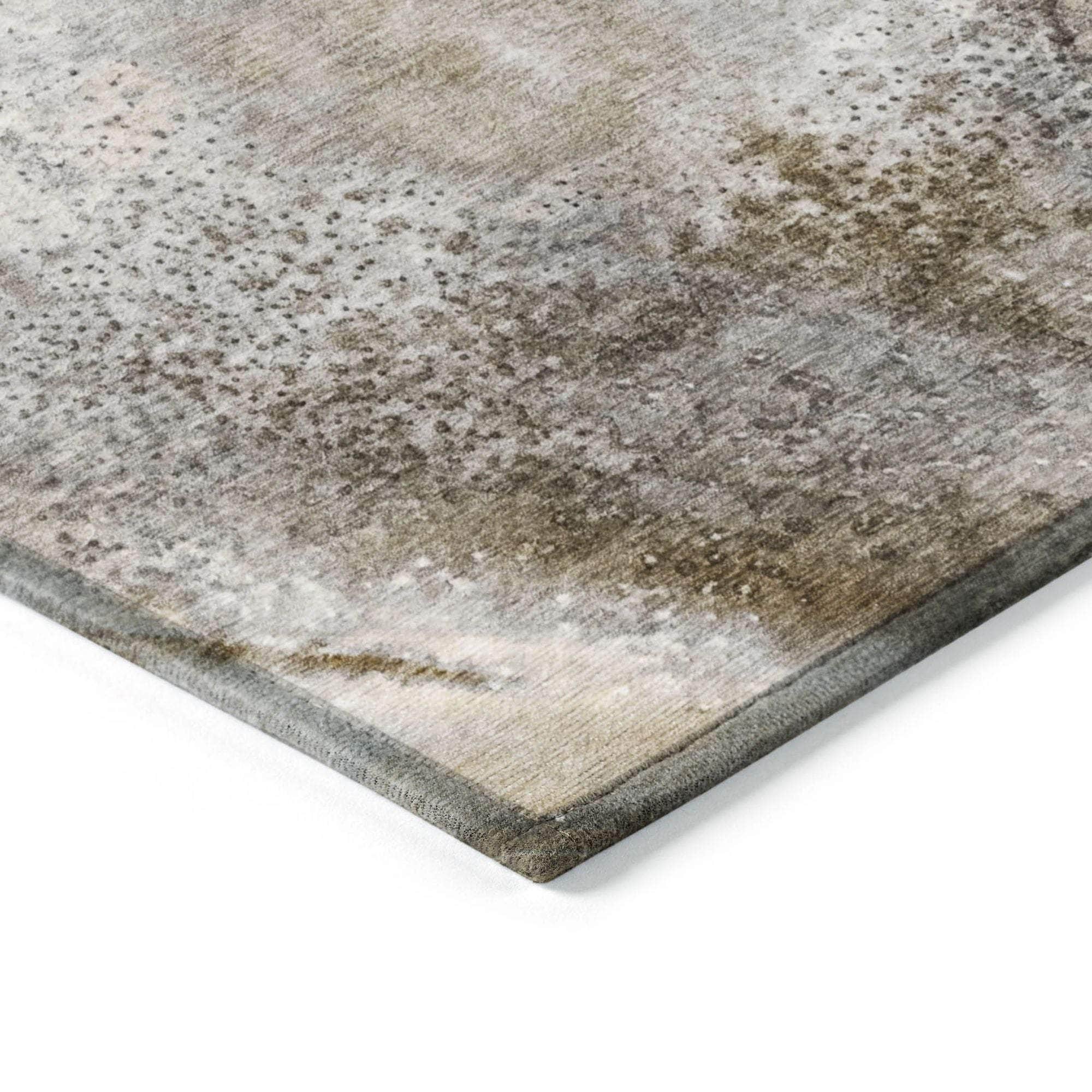 Machine Made ACN505 Beige Brown Rugs
