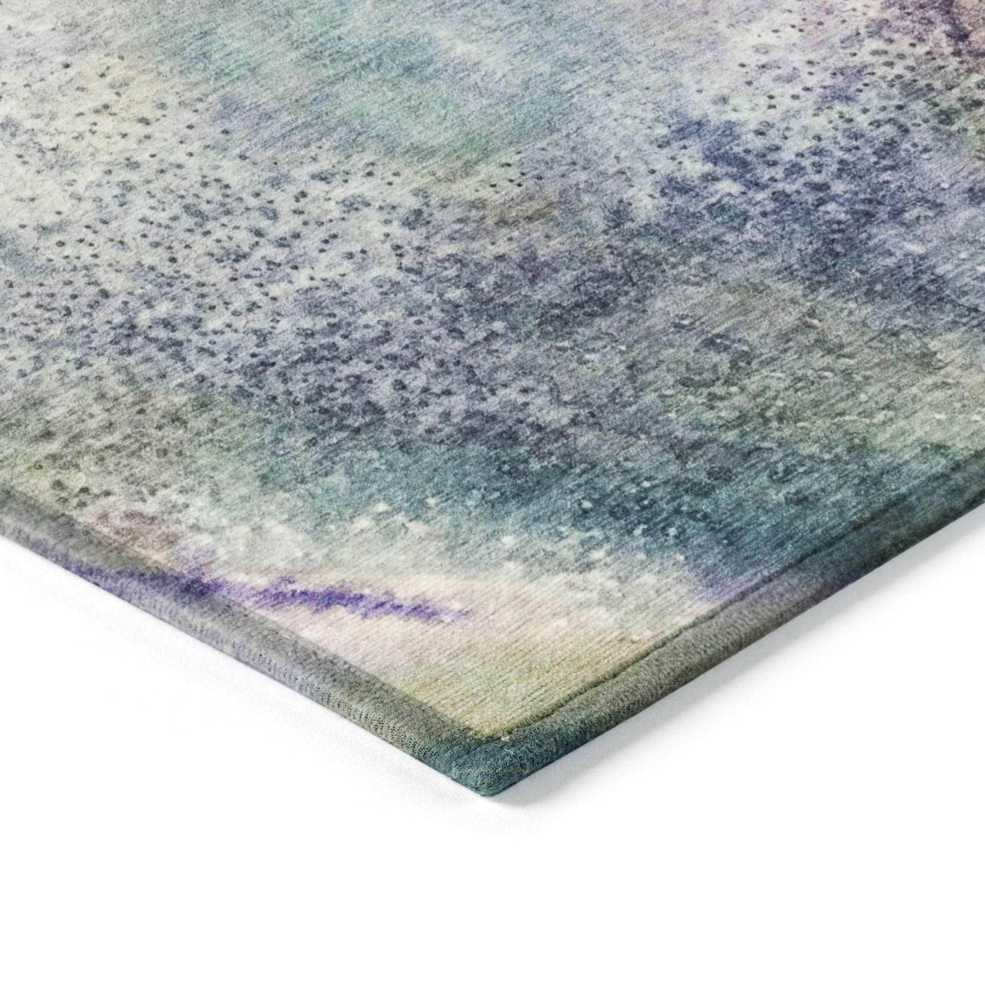 Machine Made ACN505 Blue Rugs