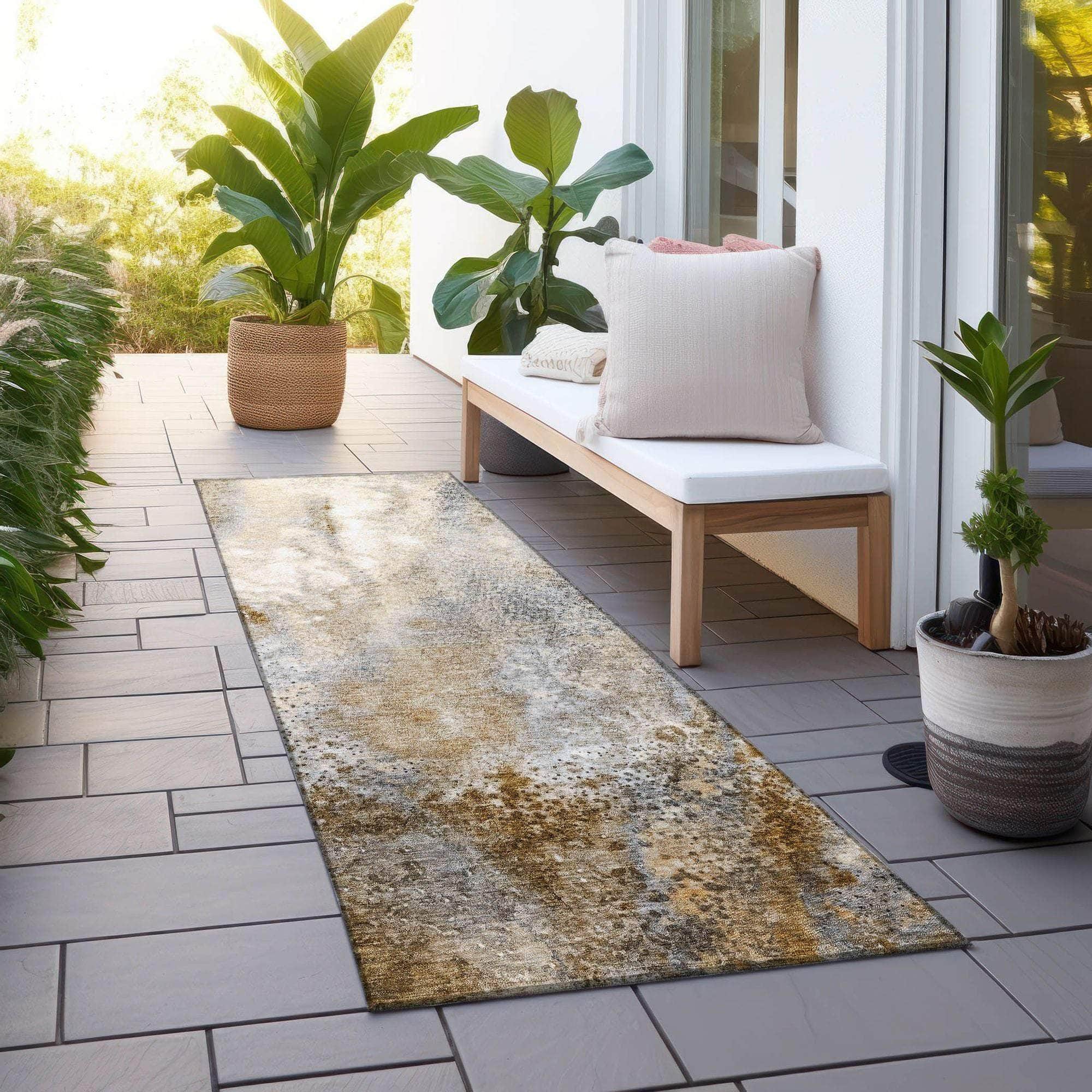 Machine Made ACN505 Brown Rugs