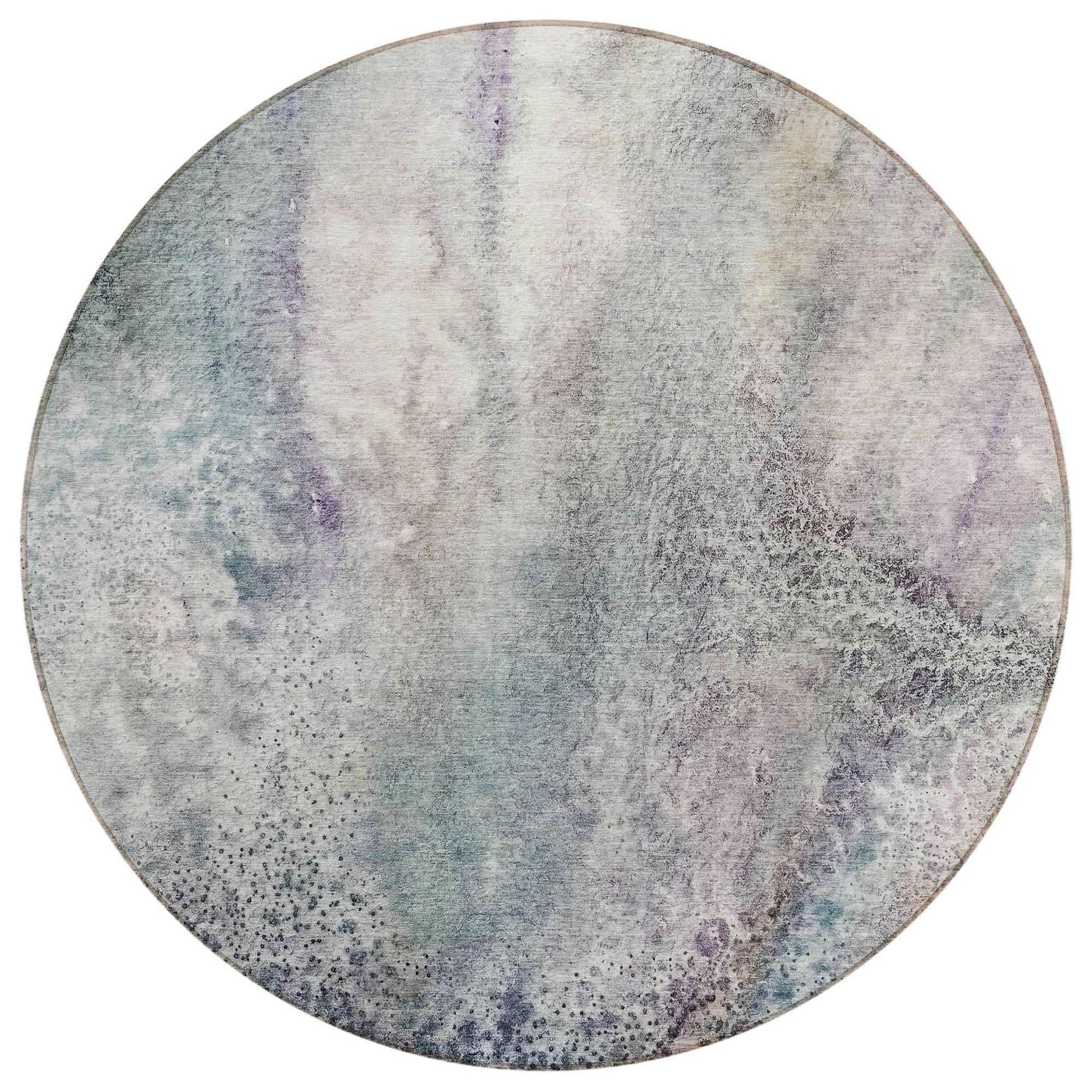 Machine Washable Ivory Rug - Indoor / Outdoor - Kids / Pet Friendly Watercolors Print Rug