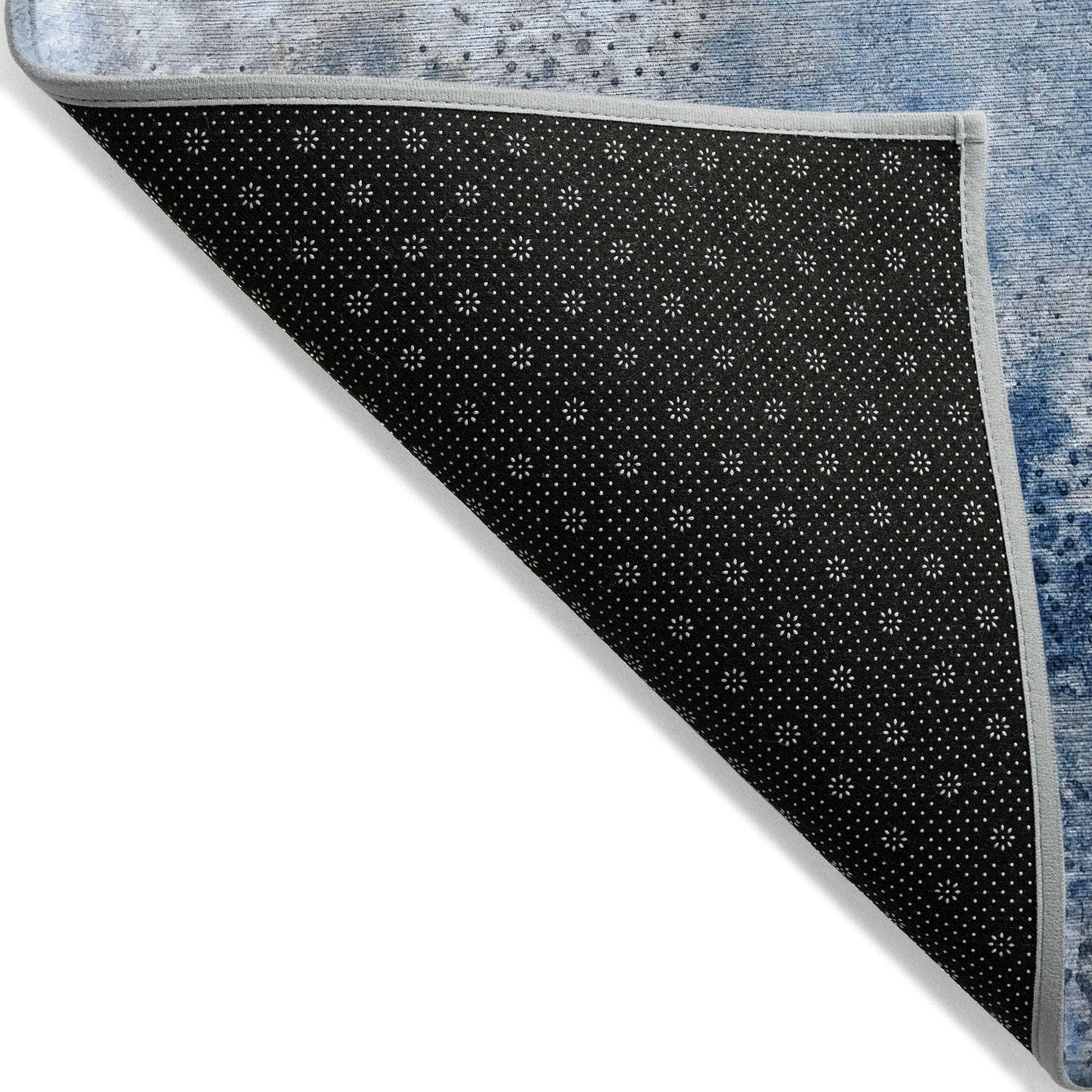 Machine Made ACN505 Navy Blue Rugs