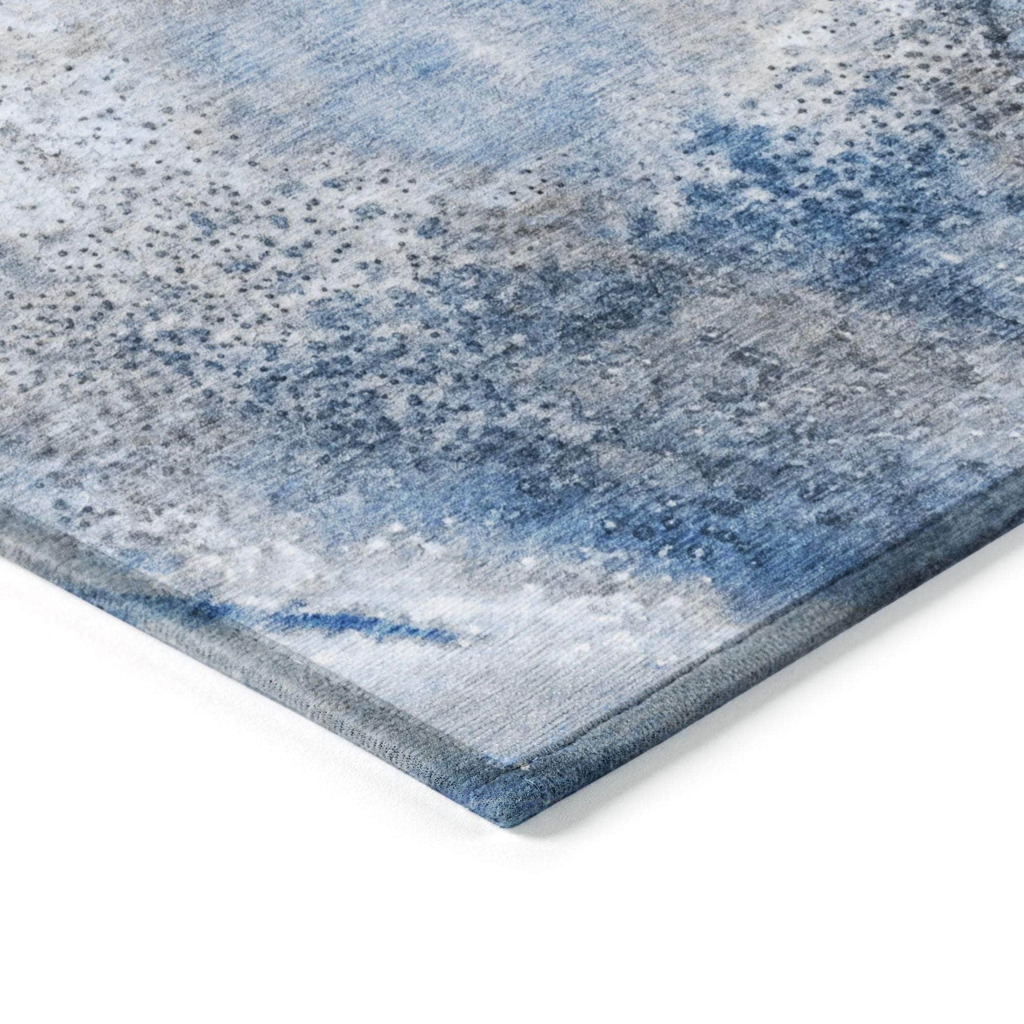 Machine Made ACN505 Navy Blue Rugs