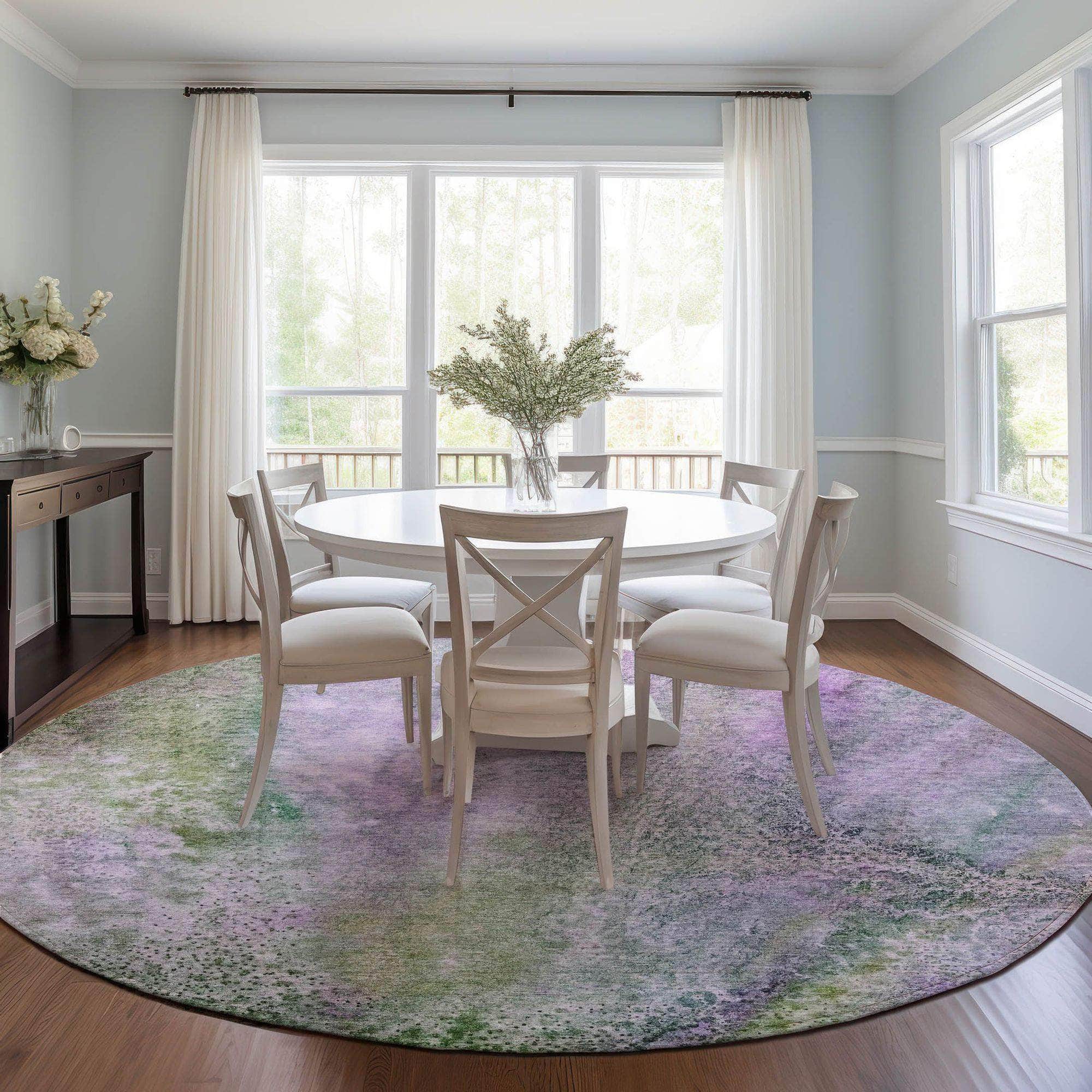 Machine Made ACN505 Purple Rugs