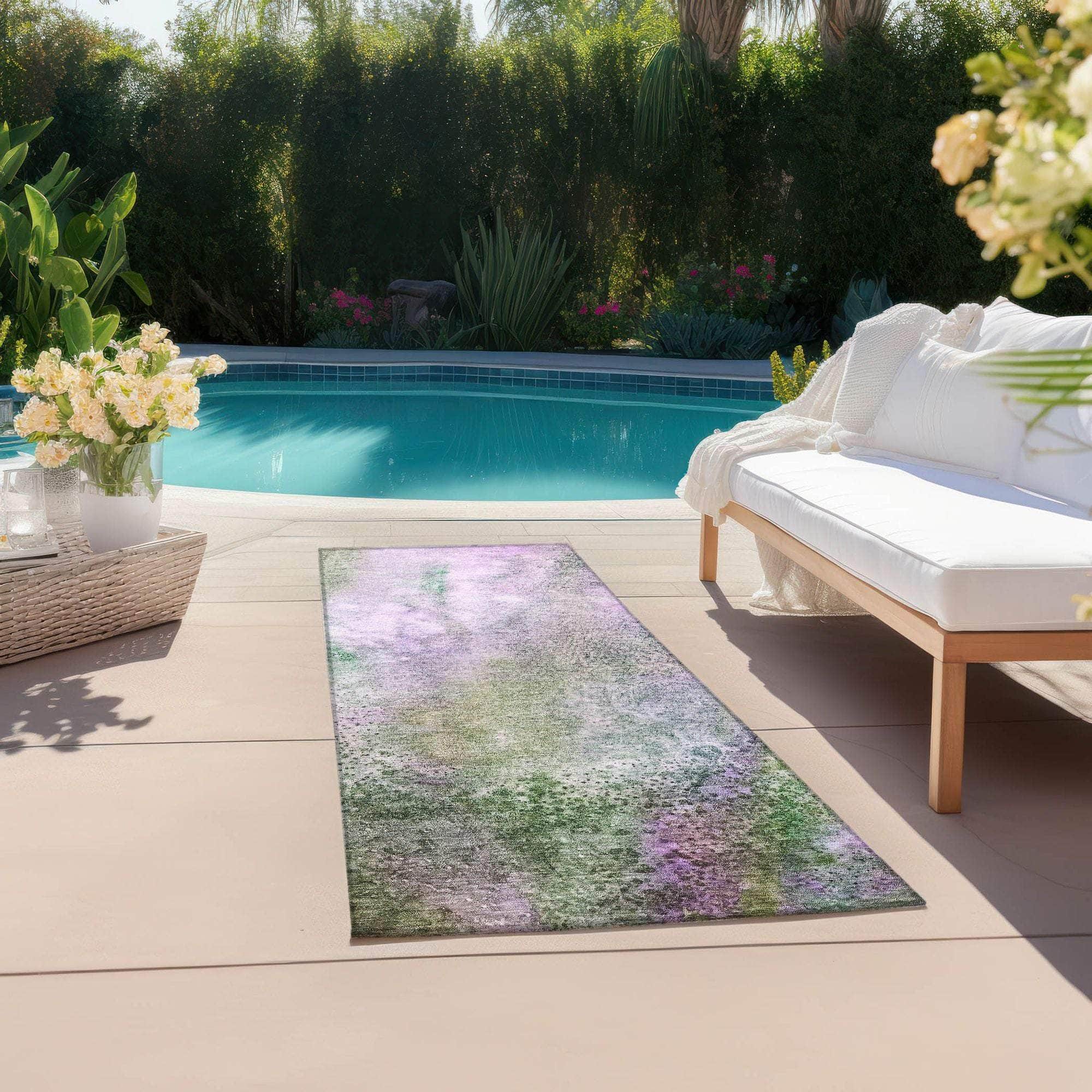 Machine Made ACN505 Purple Rugs