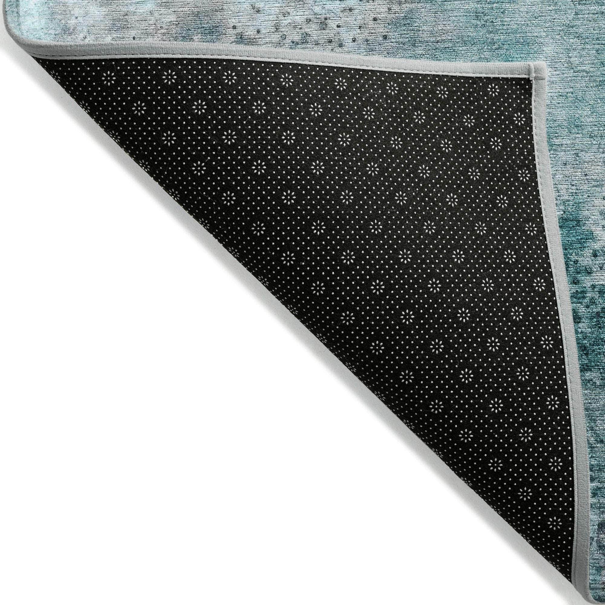 Machine Made ACN505 Teal Rugs